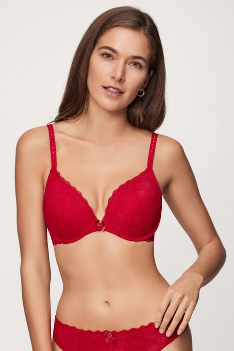 Hunkemöller Σουτιέν Maya Red Push-Up - Pepit.gr