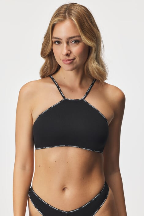 Karl Lagerfeld Σουτιέν Mini Logo Halter Bralette - Pepit.gr