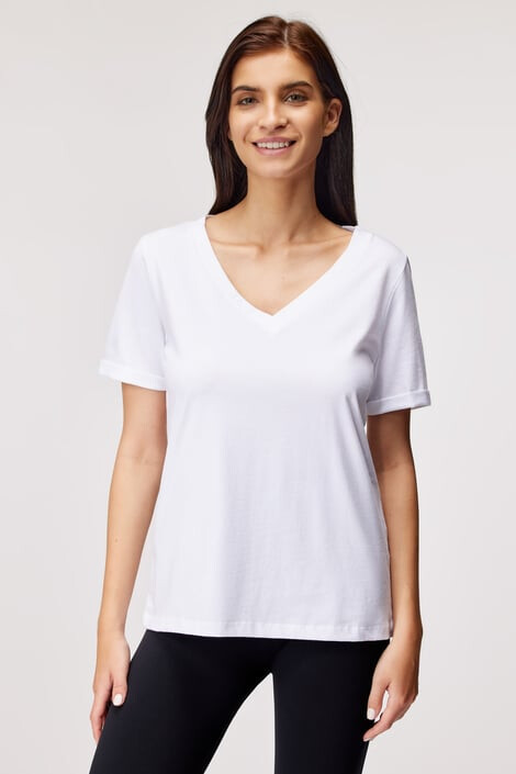 Pieces Γυναικείο μπλουζάκι Ria V-Neck - Pepit.gr