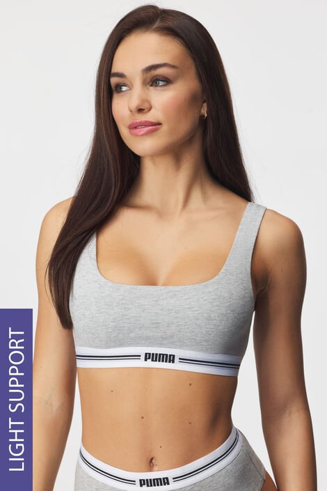 PUMA Αθλητικό σουτιέν Scoop Grey - Pepit.gr