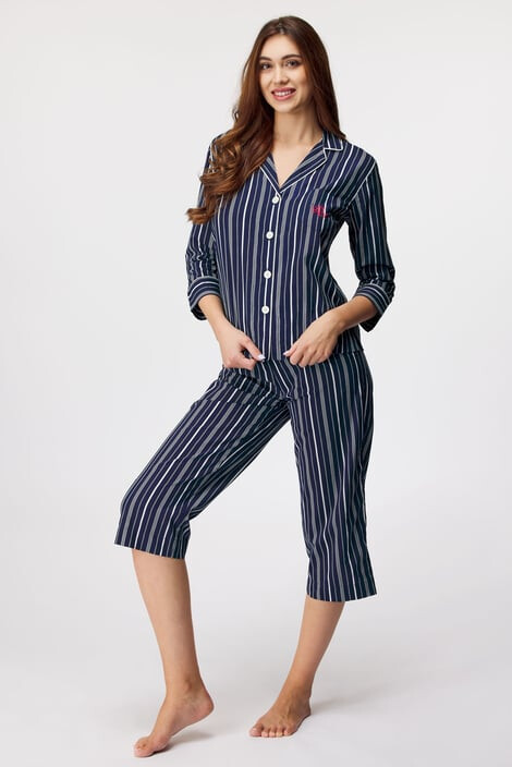 Ralph Lauren Γυναικεία πιτζάμα Navy Stripe - Pepit.gr