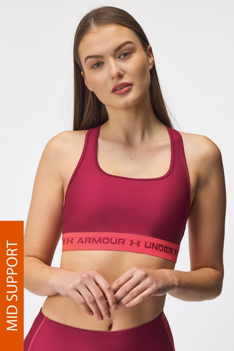 Under Armour Αθλητικό σουτιέν Crossback μπορντό - Pepit.gr