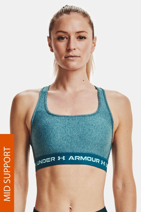 Under Armour Τιρκουάζ αθλητικό σουτιέν Crossback Heather - Pepit.gr