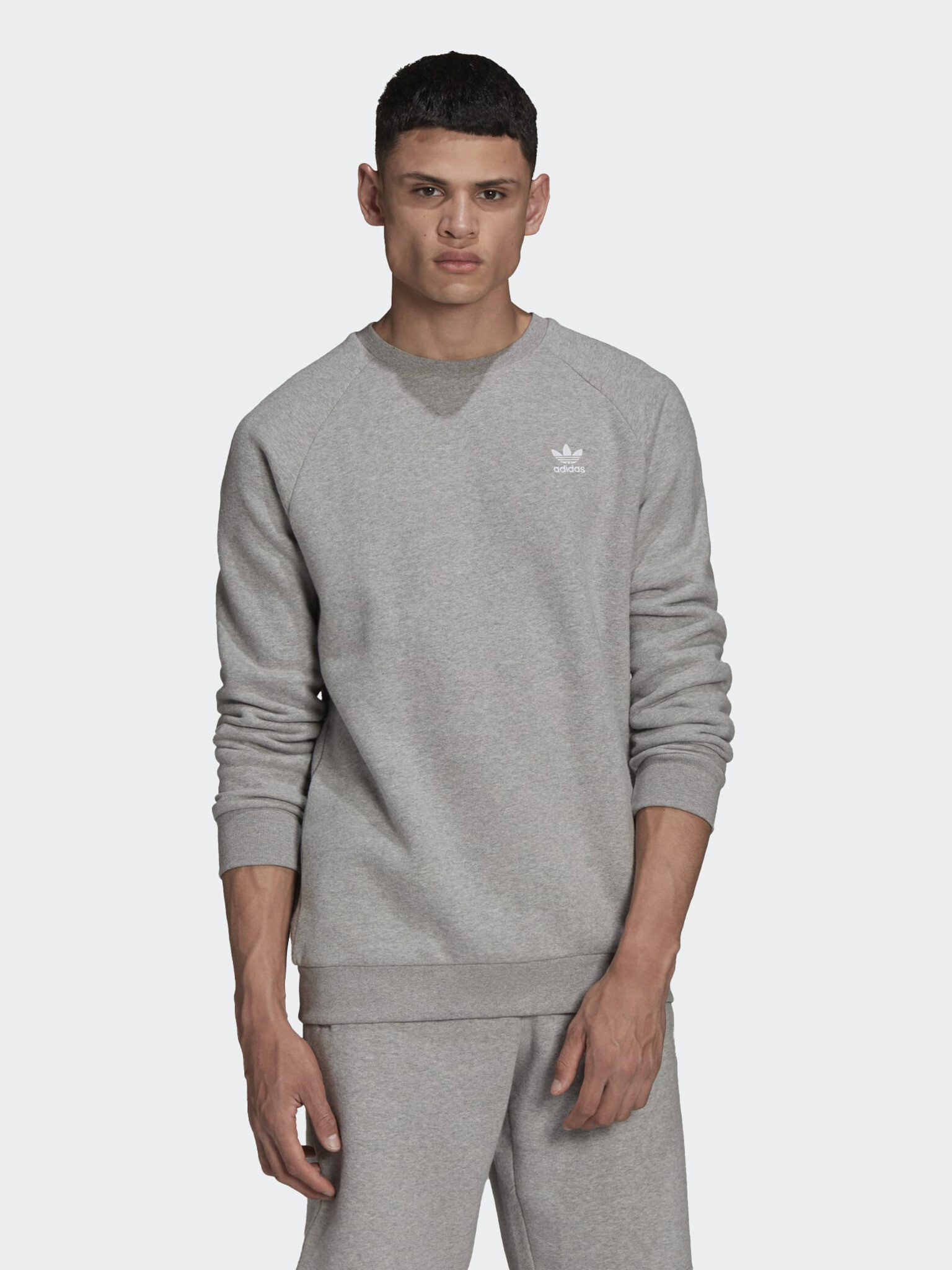 adidas Originals Essential Crew Sweatshirt Grey - Pepit.gr