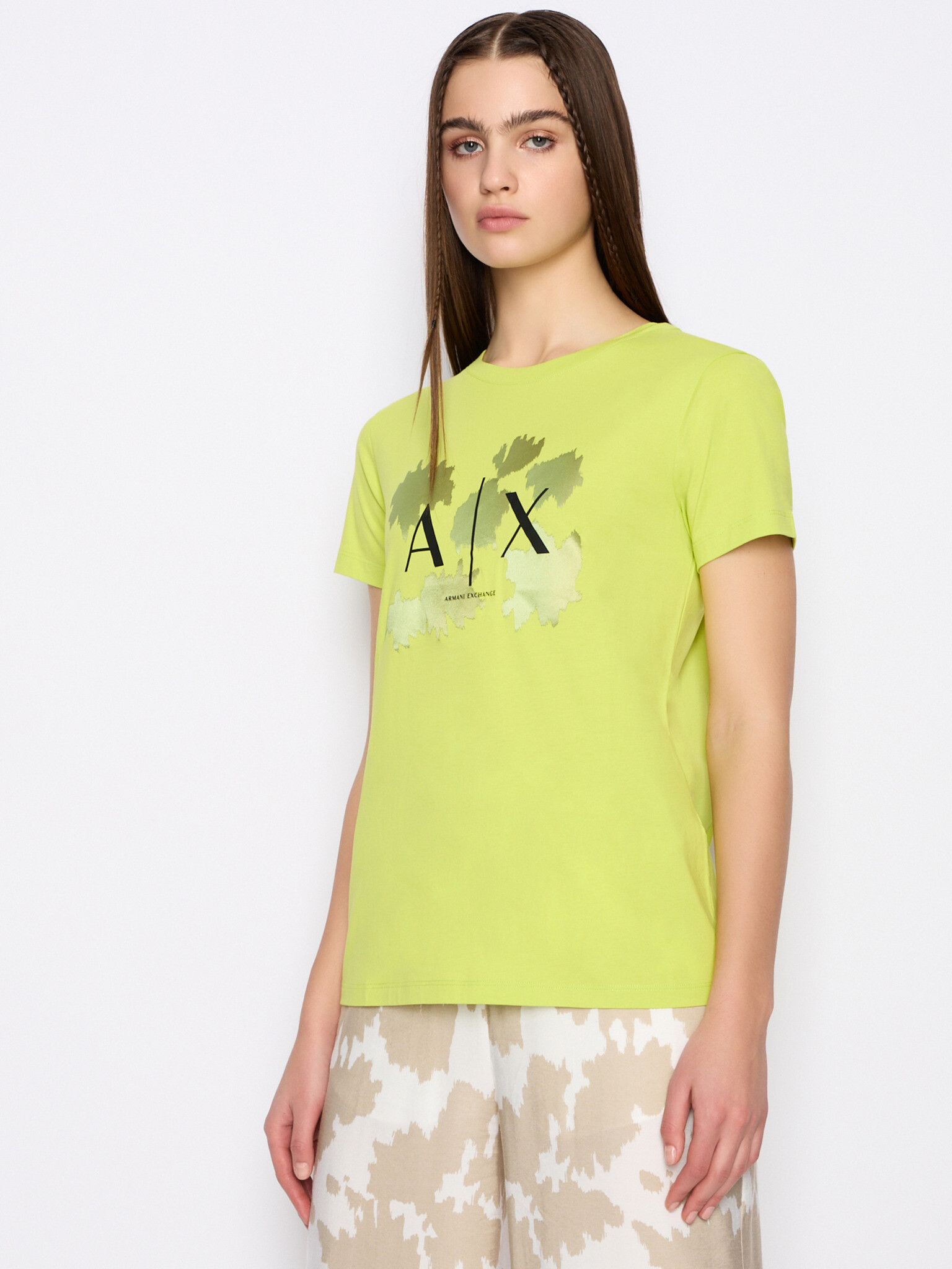 Armani Exchange T-shirt Green - Pepit.gr