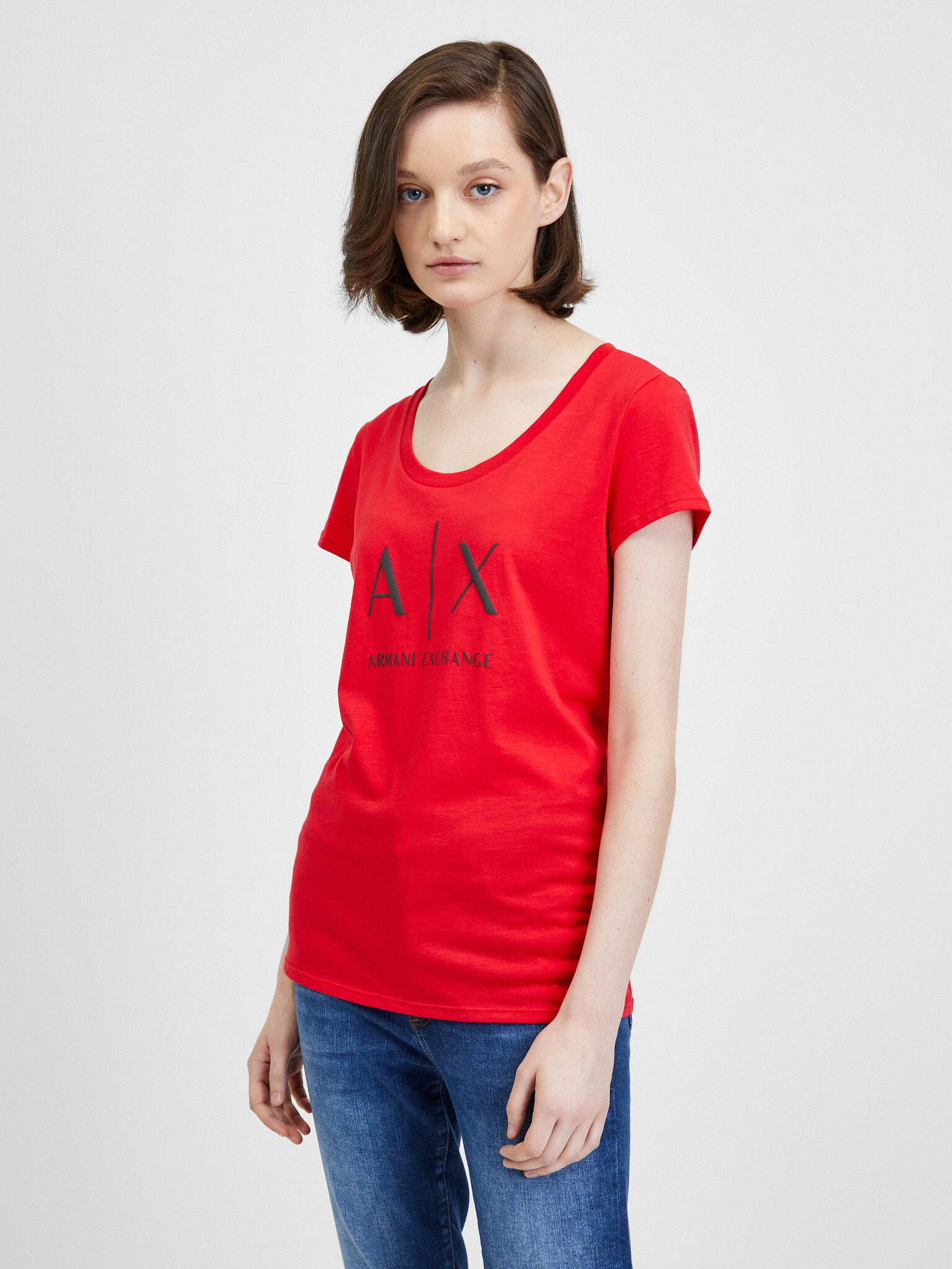 Armani Exchange T-shirt Red - Pepit.gr