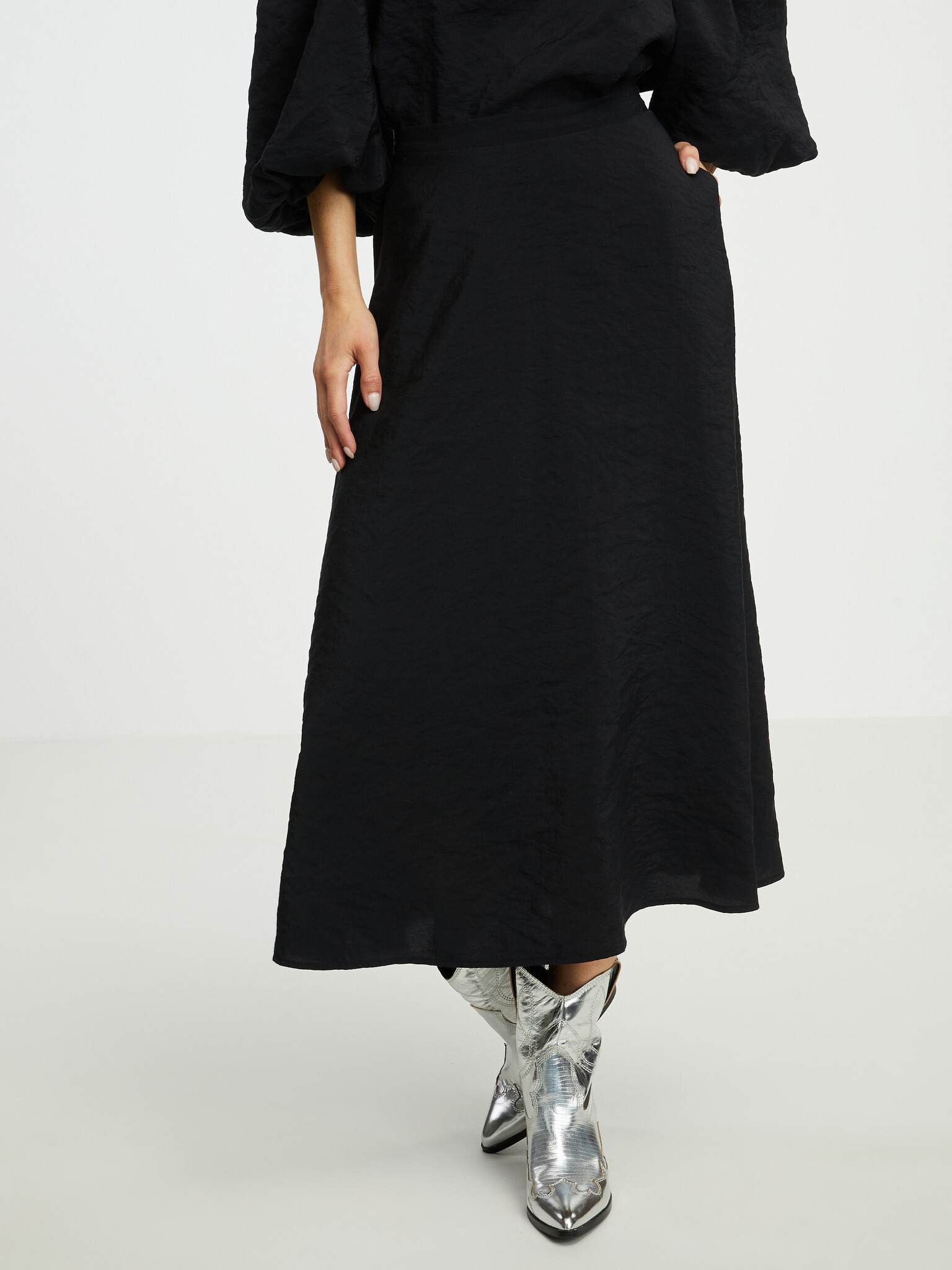 AWARE by VERO MODA Florence Skirt Black - Pepit.gr