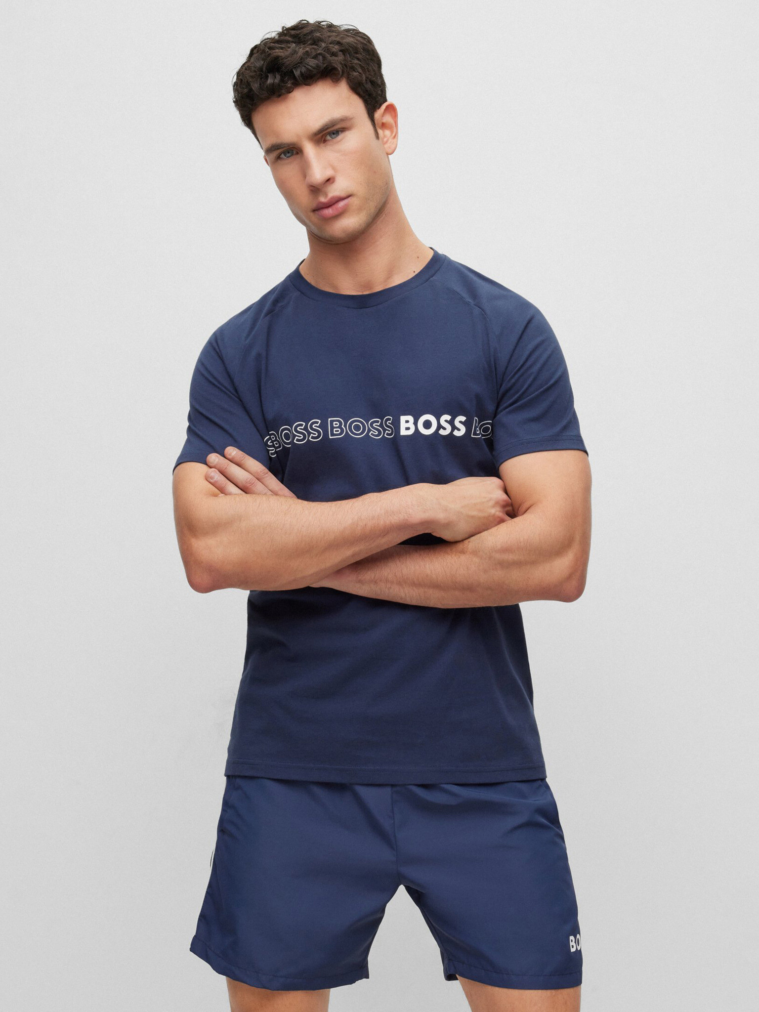 BOSS T-shirt Blue - Pepit.gr