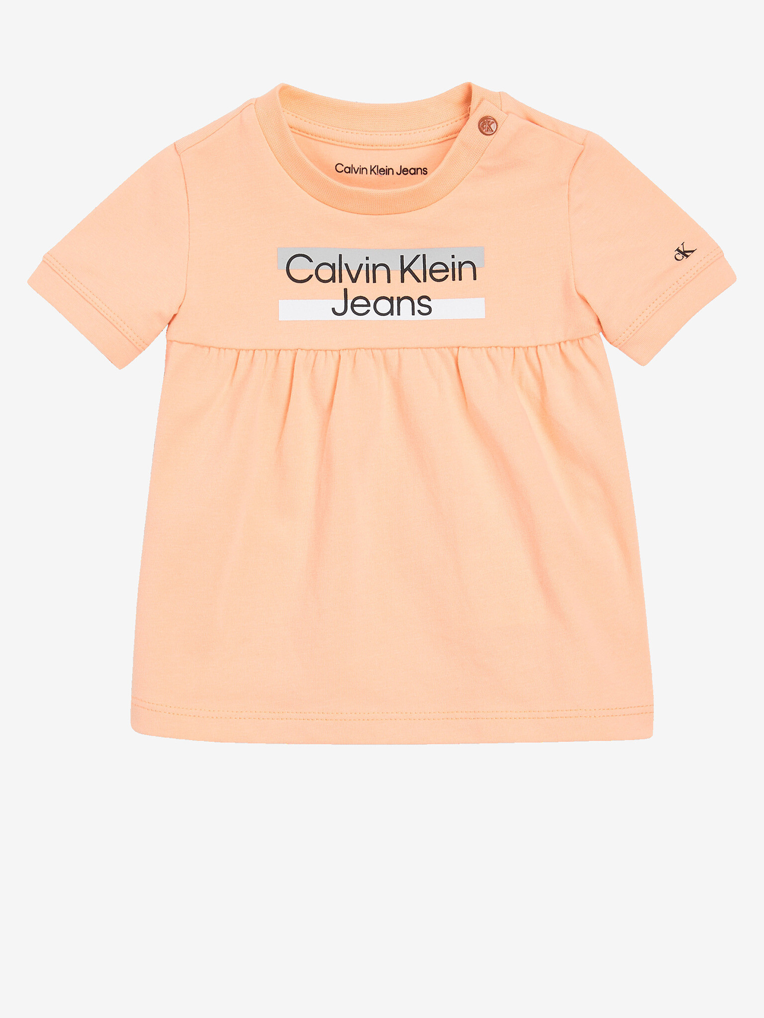 Calvin Klein Jeans Kids Dress Orange - Pepit.gr