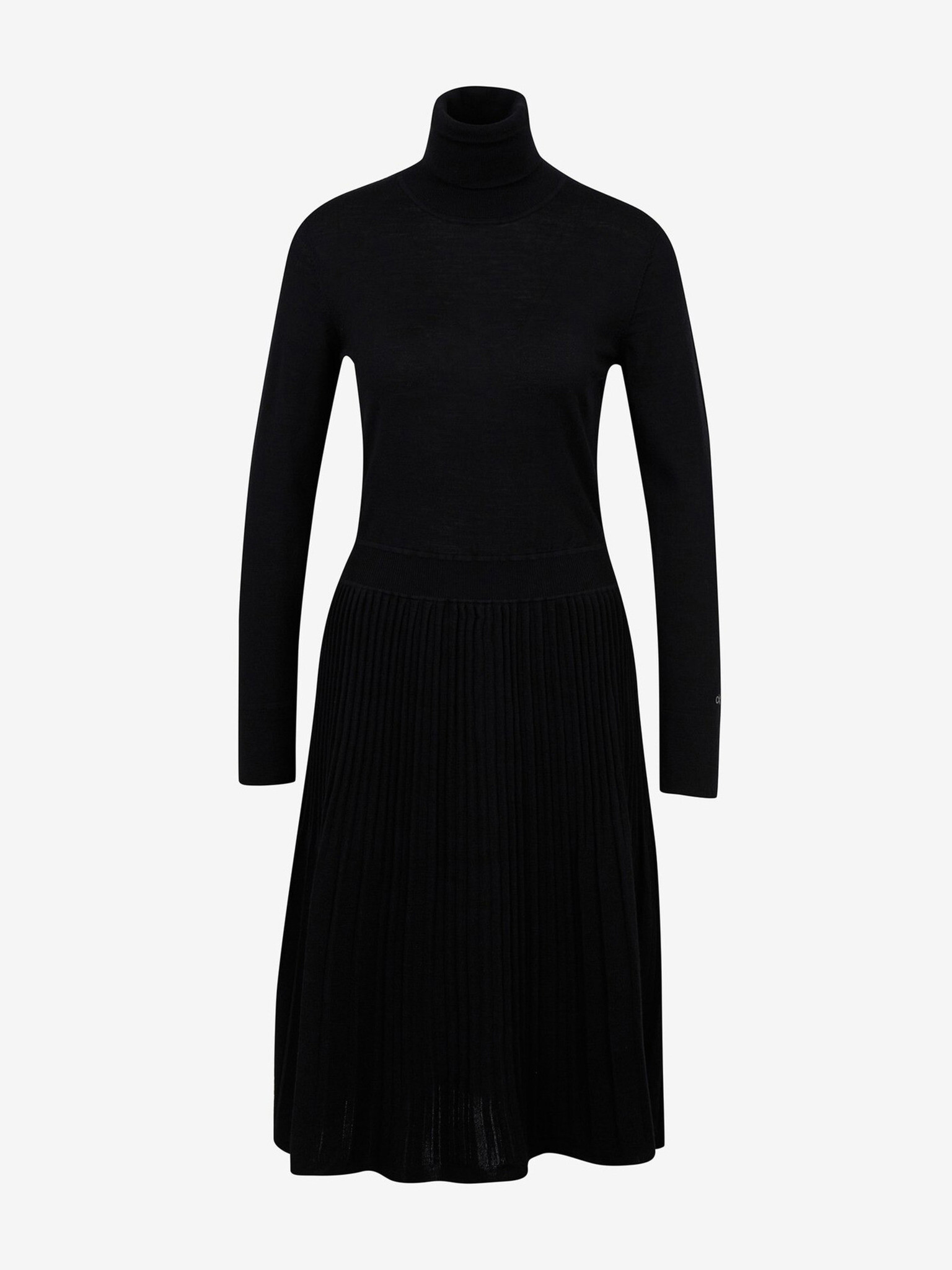 Calvin Klein Jeans Superfine Wool Flare Dresses Black - Pepit.gr