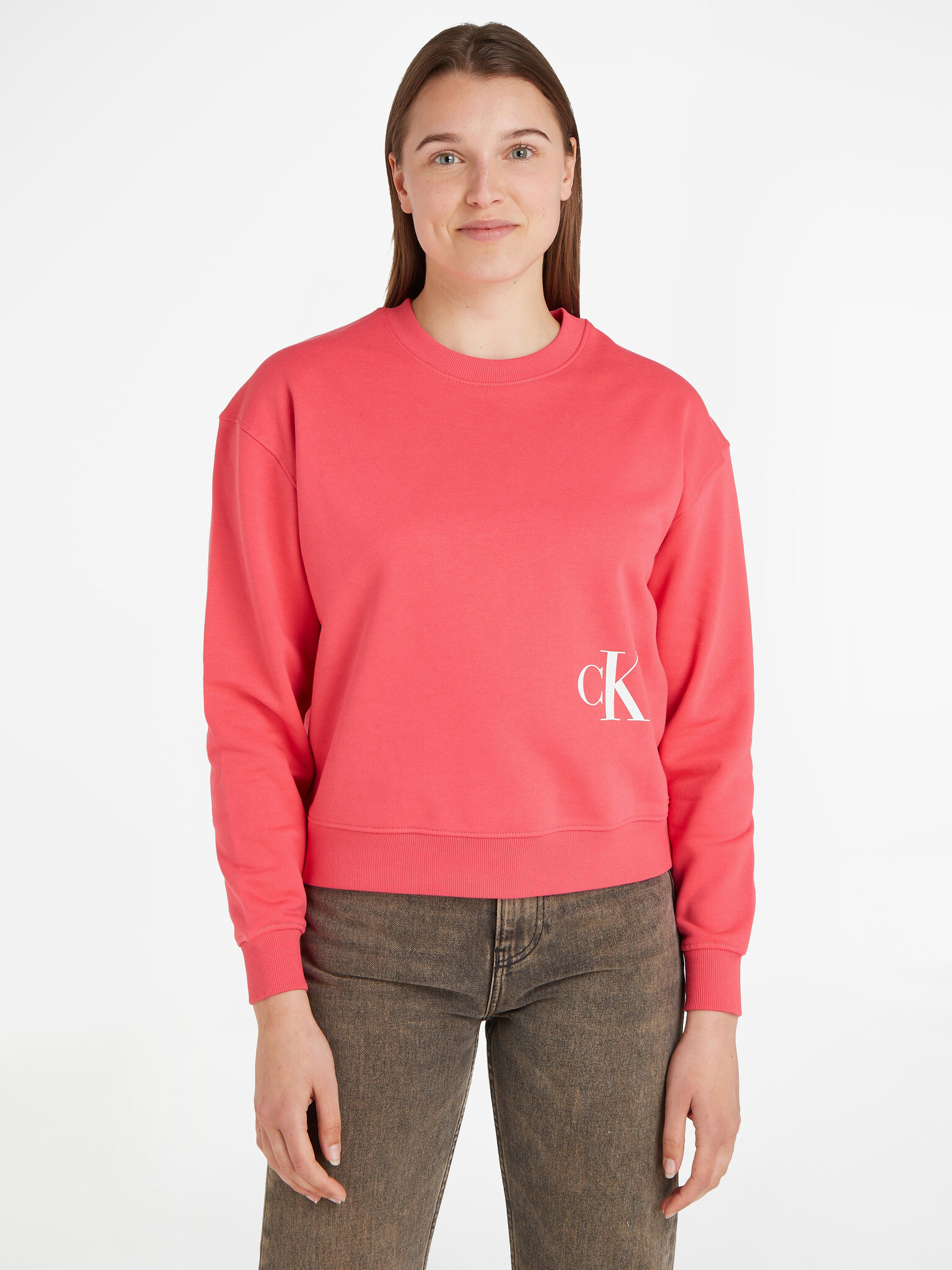 Calvin Klein Jeans Sweatshirt Pink - Pepit.gr