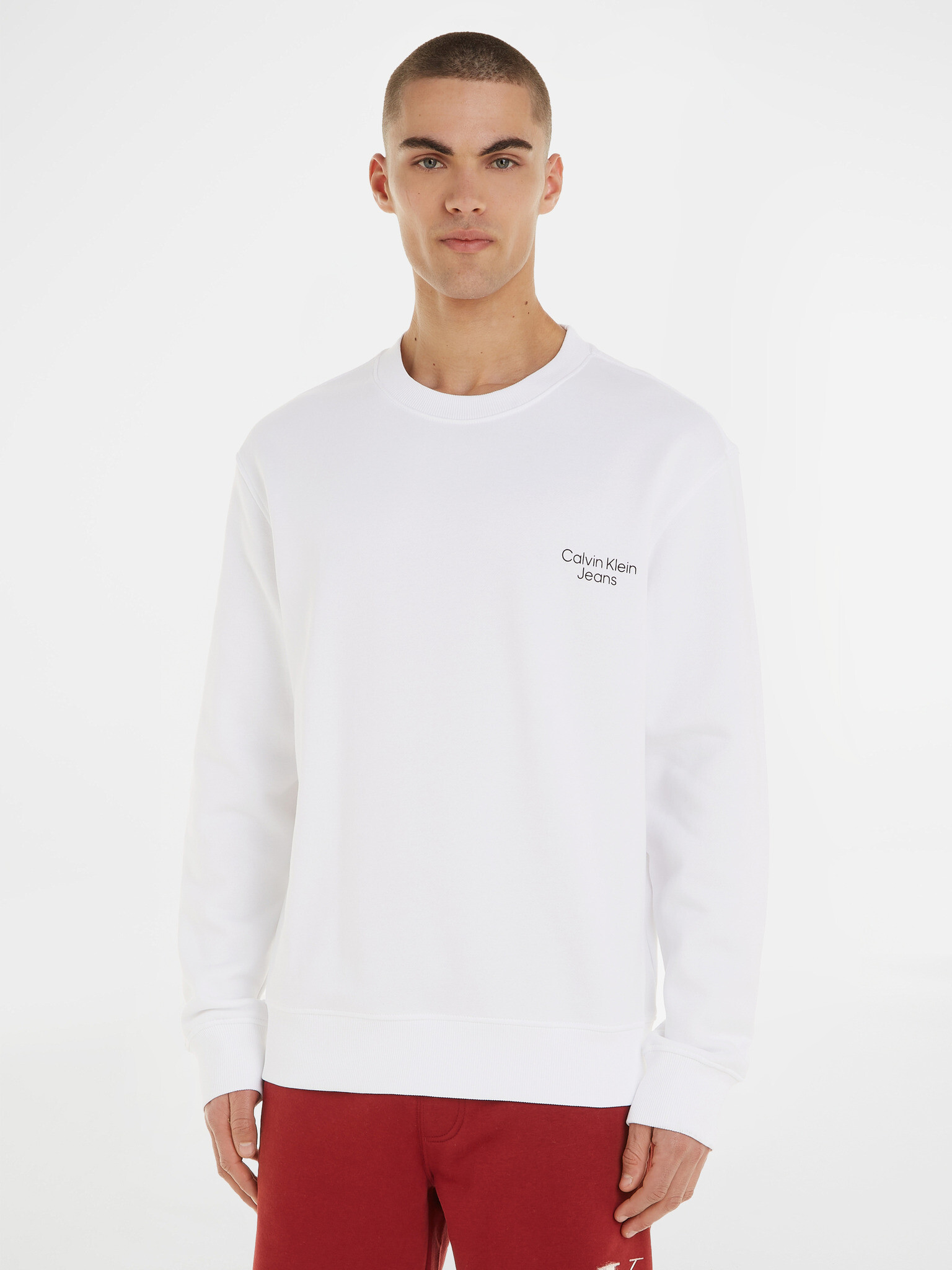 Calvin Klein Jeans Sweatshirt White - Pepit.gr