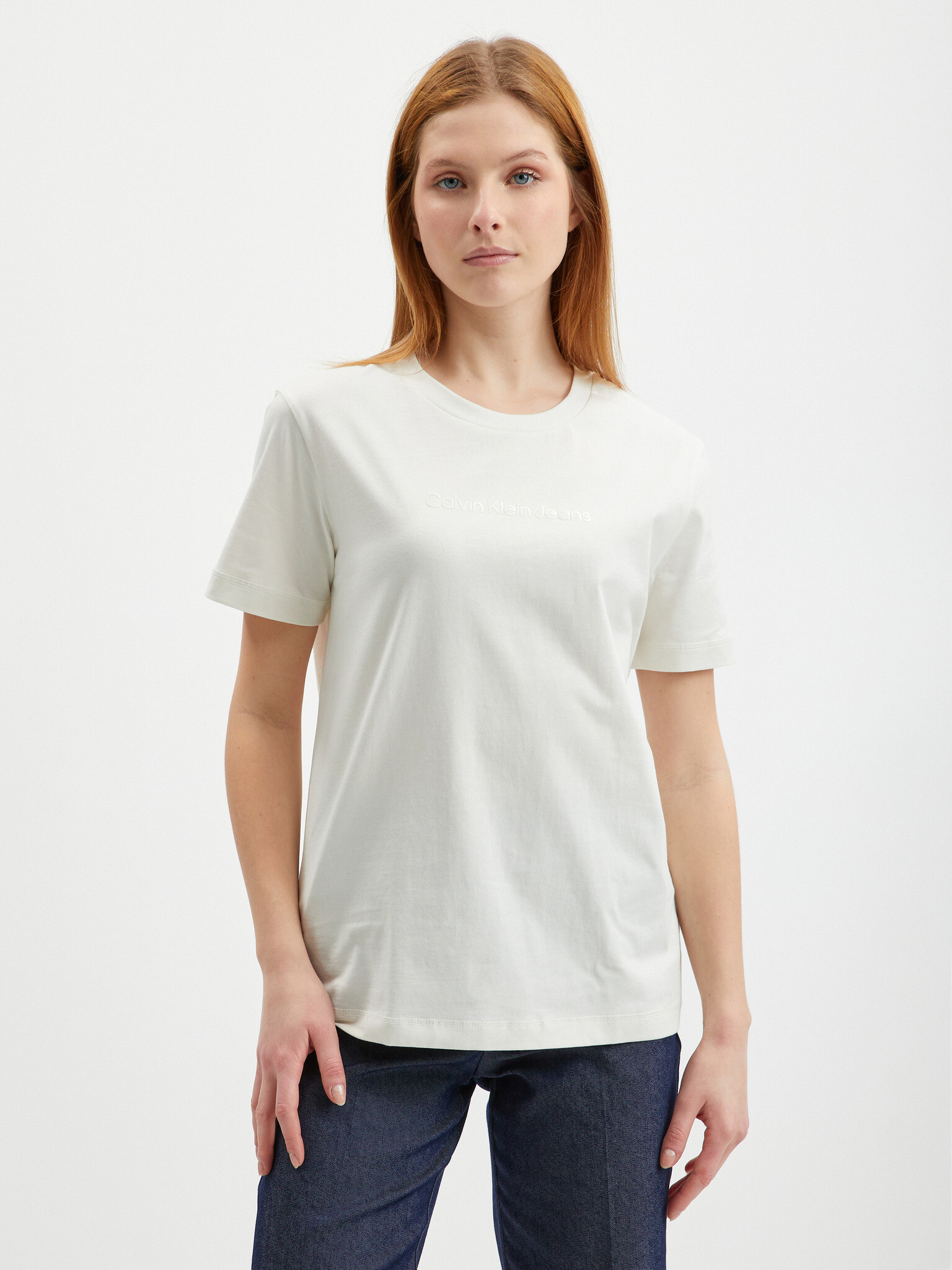 Calvin Klein Jeans T-shirt White - Pepit.gr