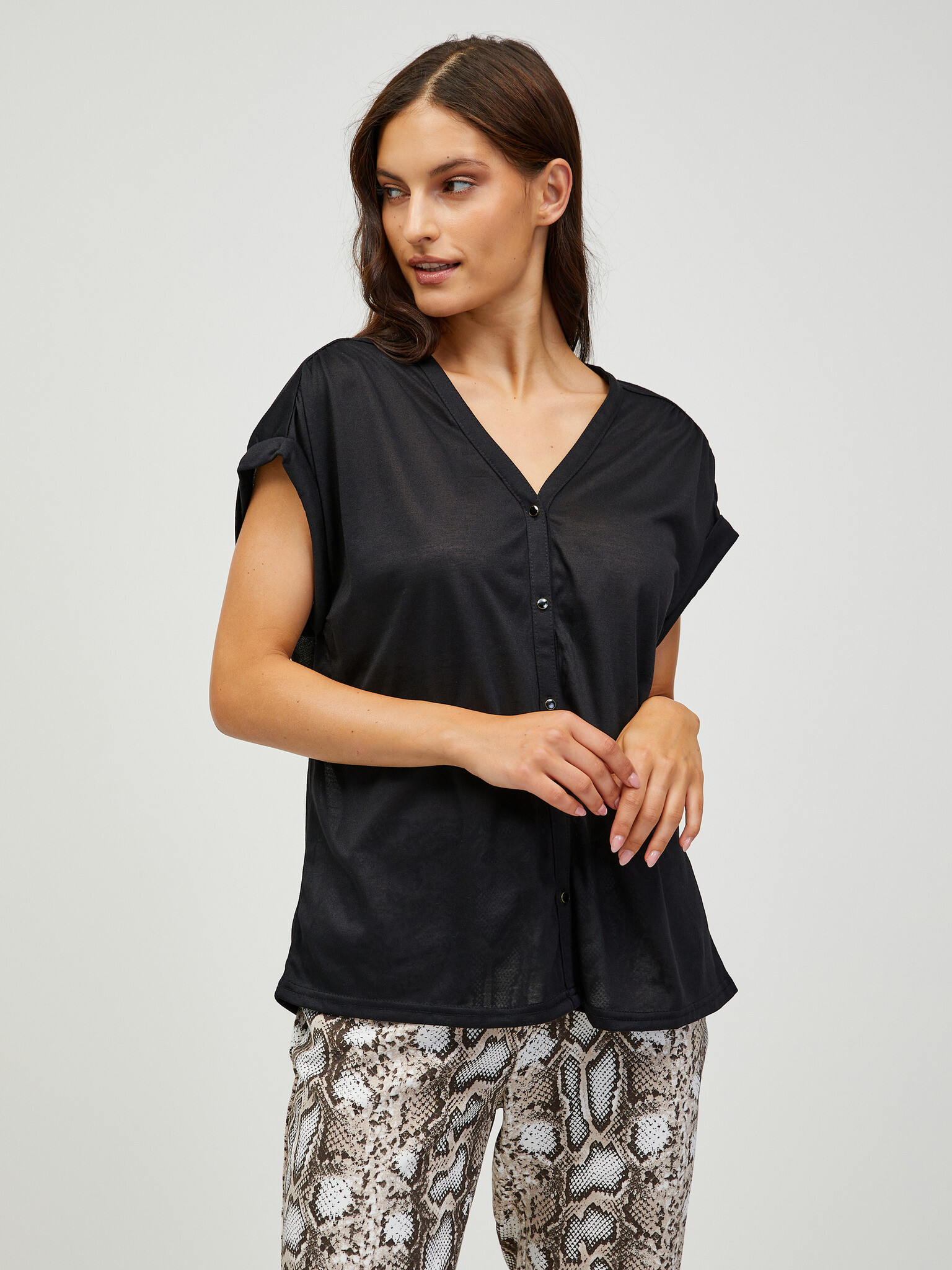 CAMAIEU Blouse Black - Pepit.gr