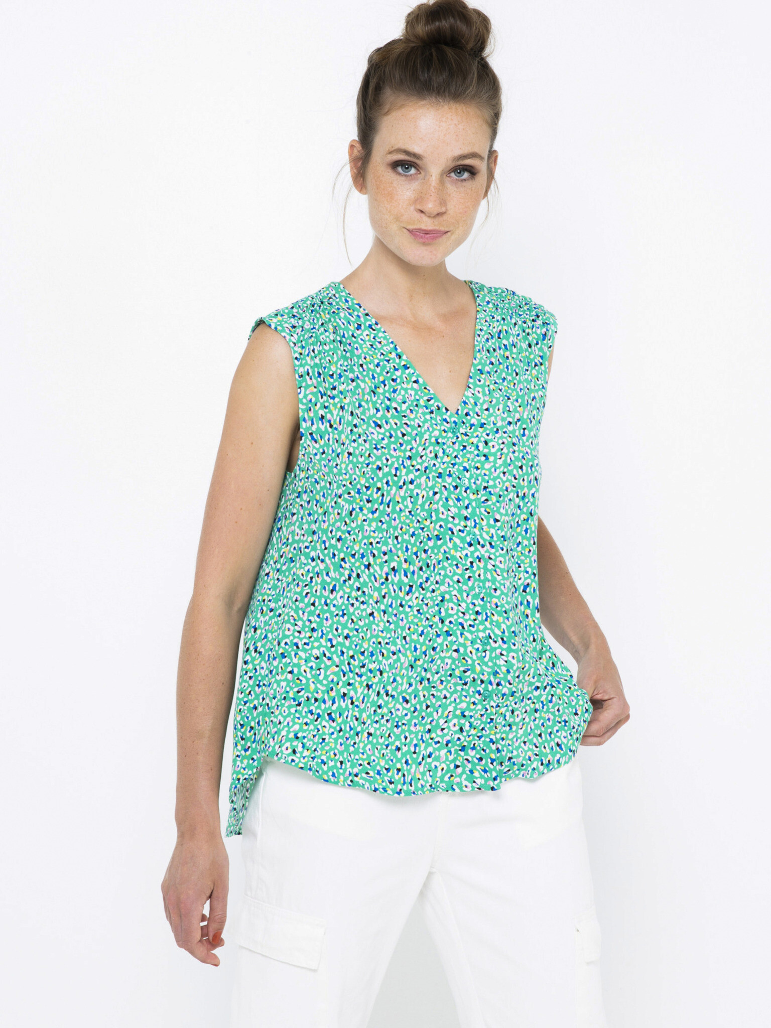 CAMAIEU Blouse Blue - Pepit.gr