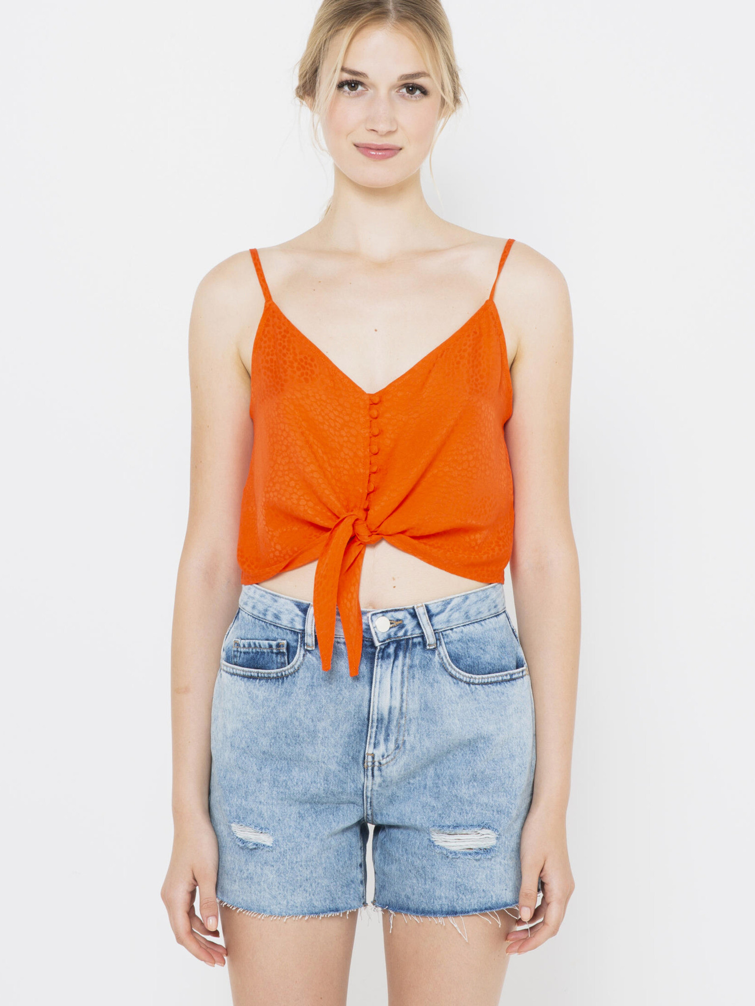 CAMAIEU Blouse Orange - Pepit.gr