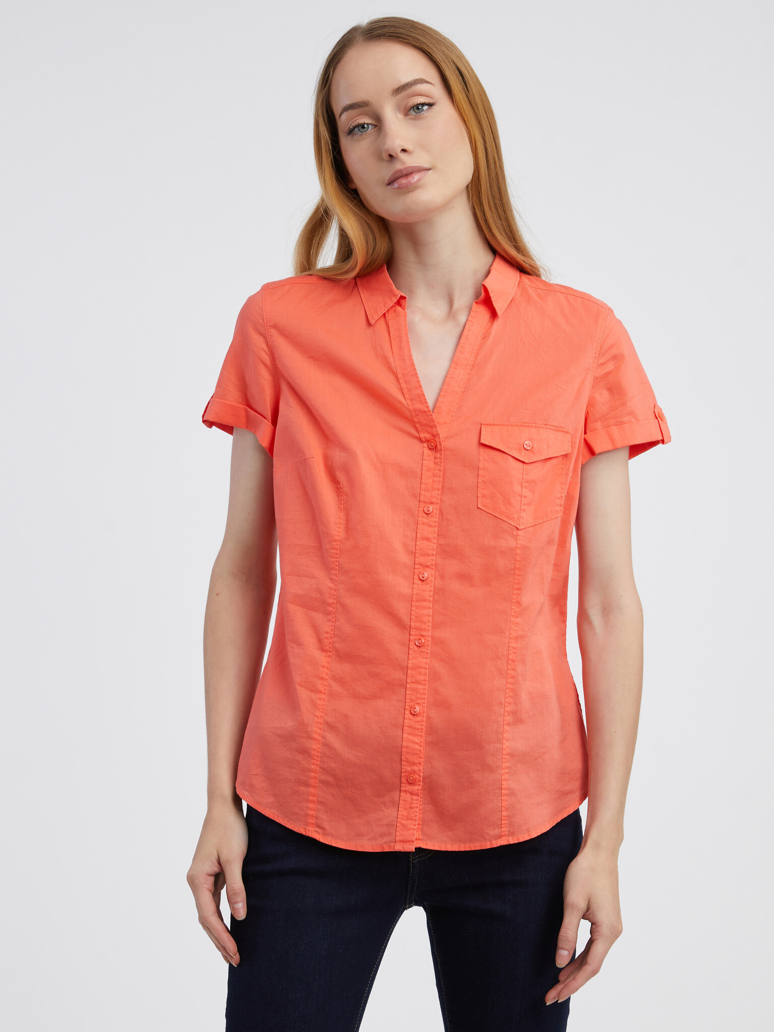 CAMAIEU Blouse Orange - Pepit.gr