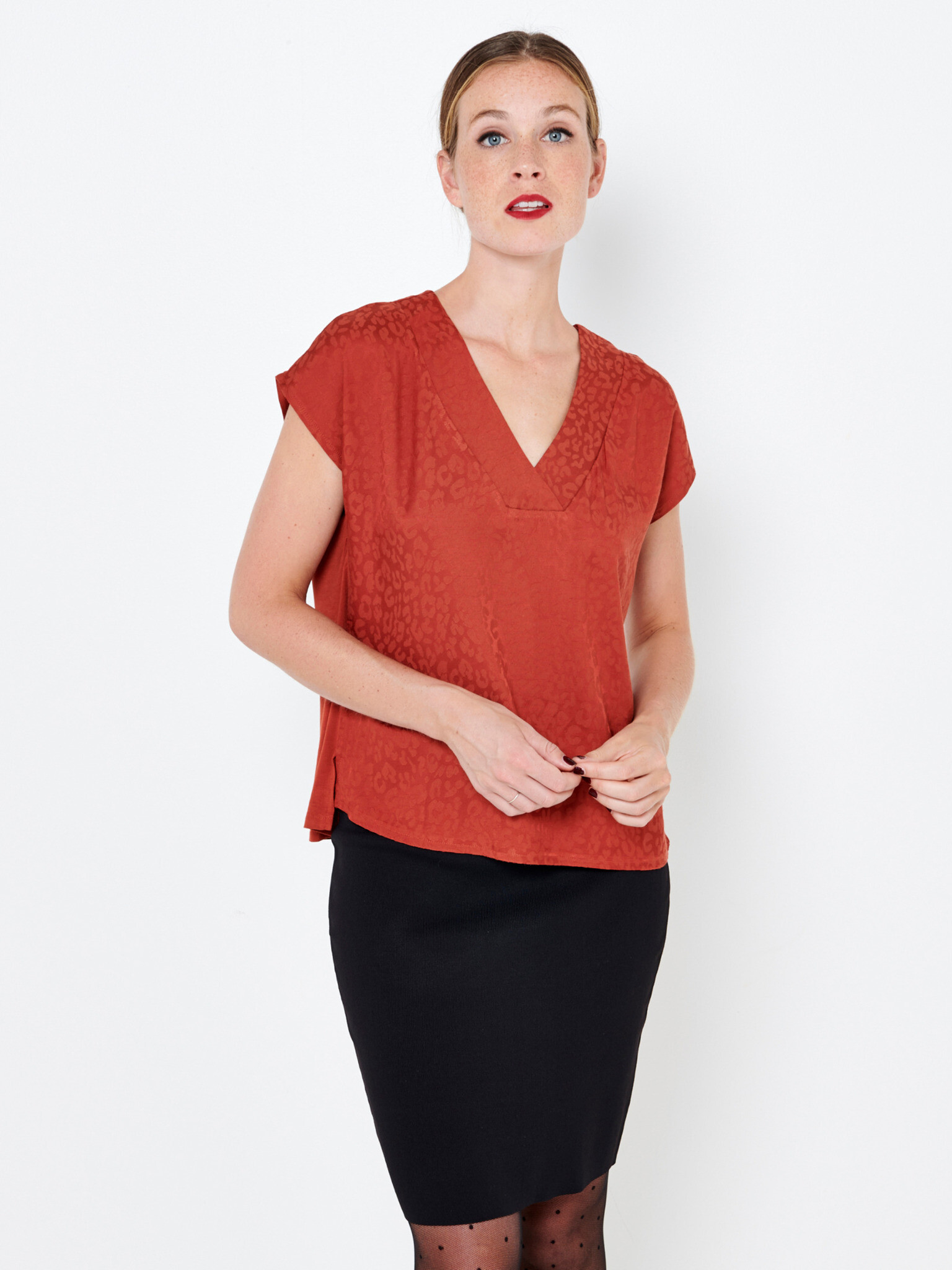 CAMAIEU Blouse Orange - Pepit.gr