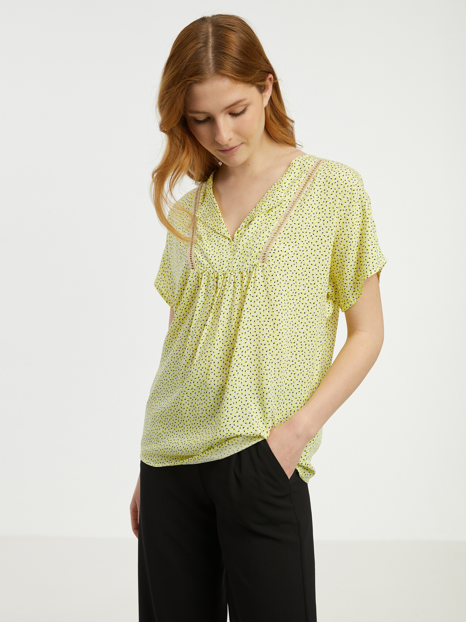 CAMAIEU Blouse Yellow - Pepit.gr