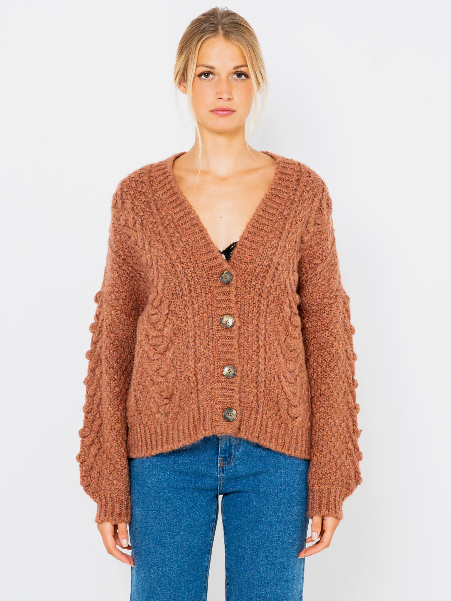 CAMAIEU Cardigan Brown - Pepit.gr