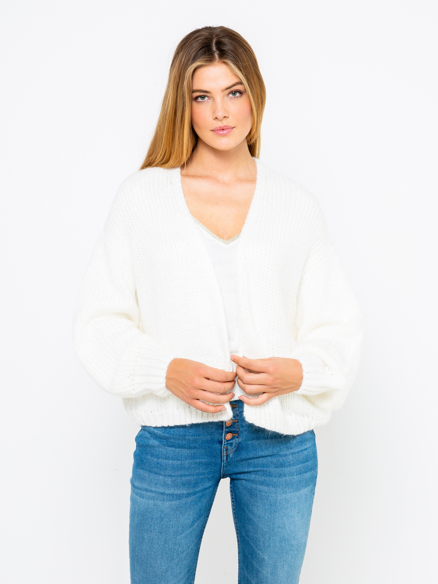 CAMAIEU Cardigan White - Pepit.gr