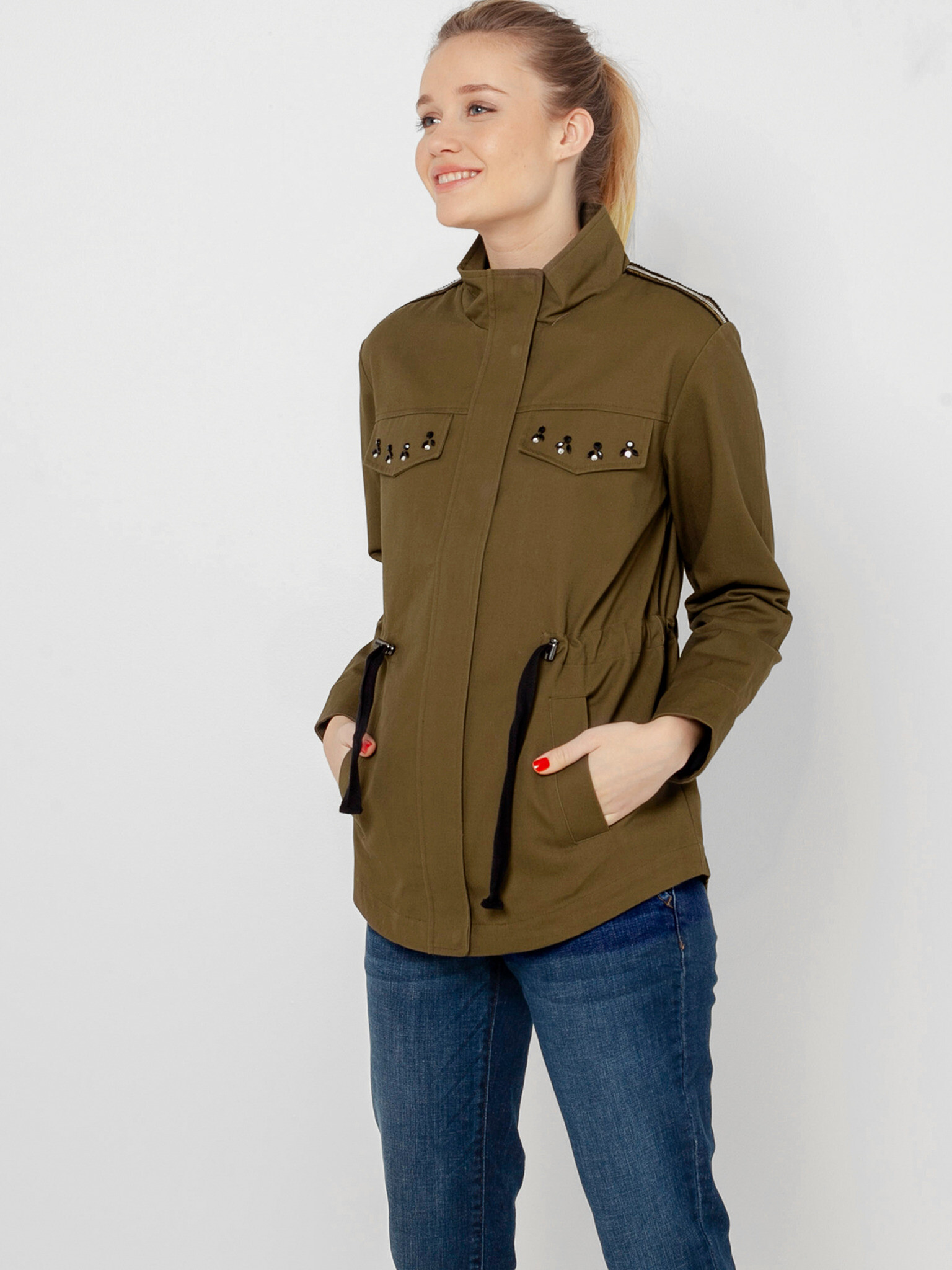 CAMAIEU Jacket Green - Pepit.gr