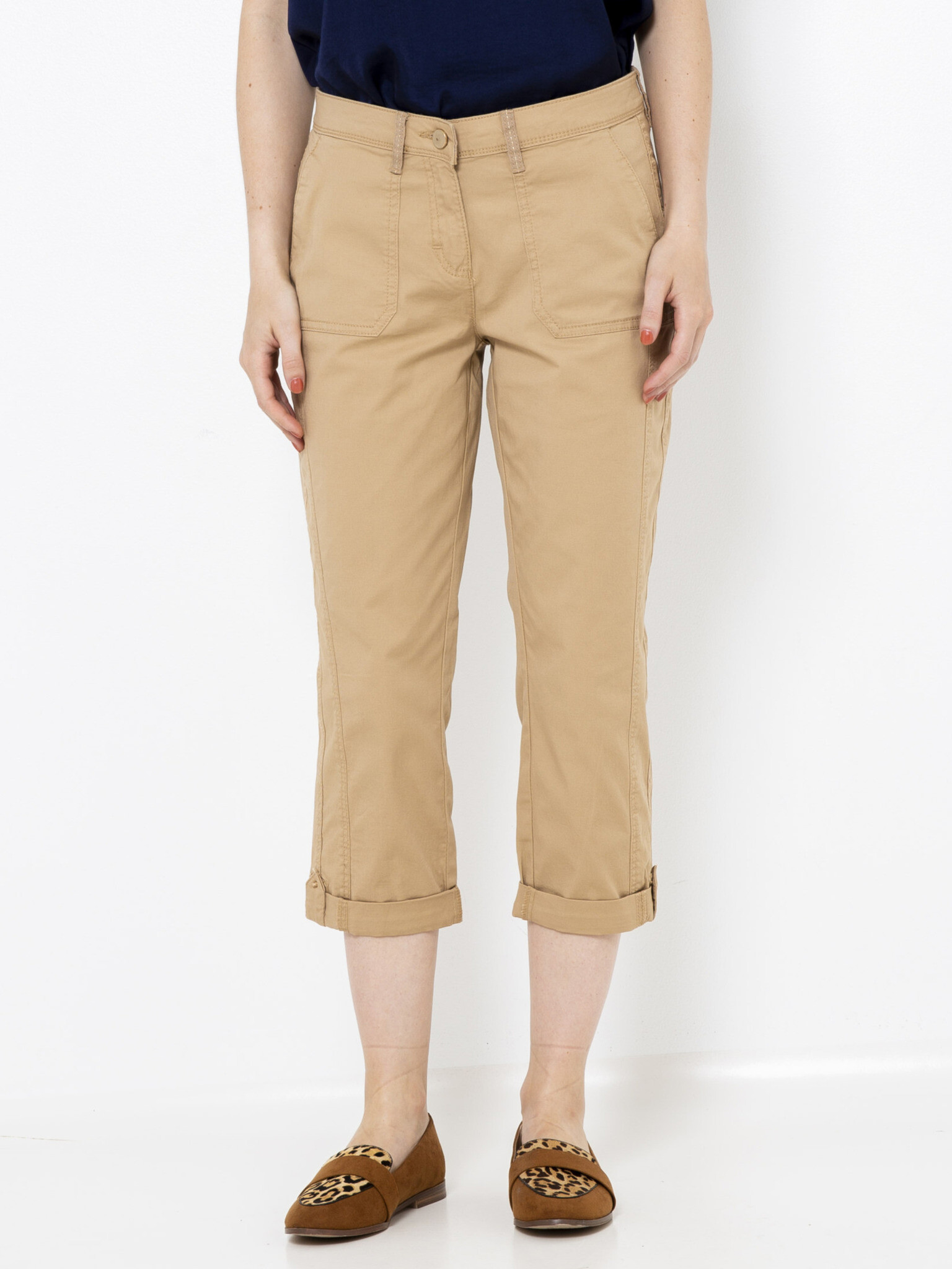 CAMAIEU Trousers Beige - Pepit.gr