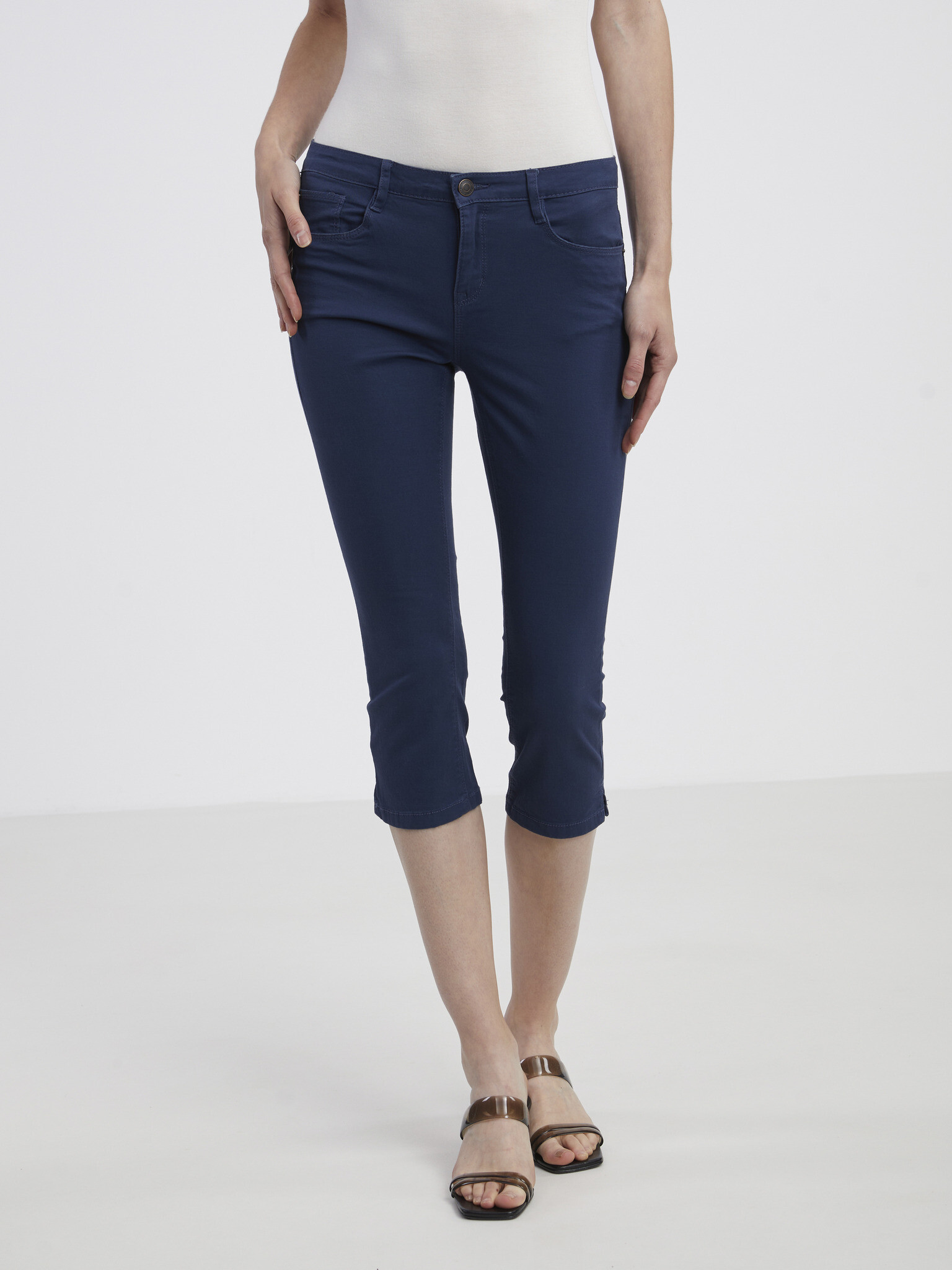 CAMAIEU Trousers Blue - Pepit.gr