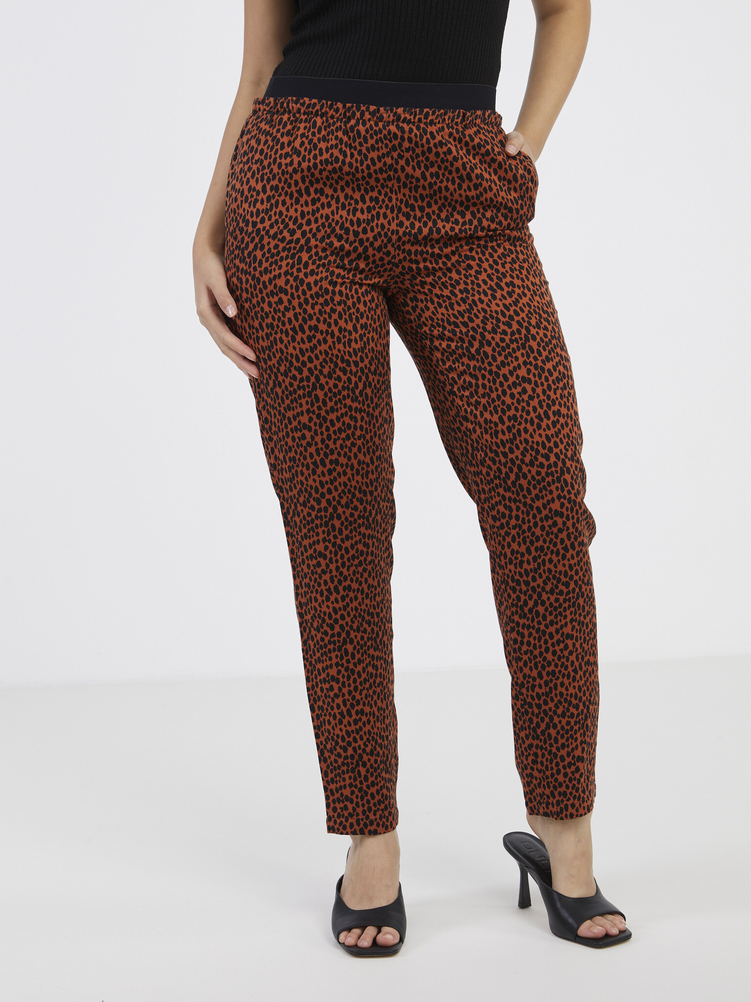 CAMAIEU Trousers Brown - Pepit.gr