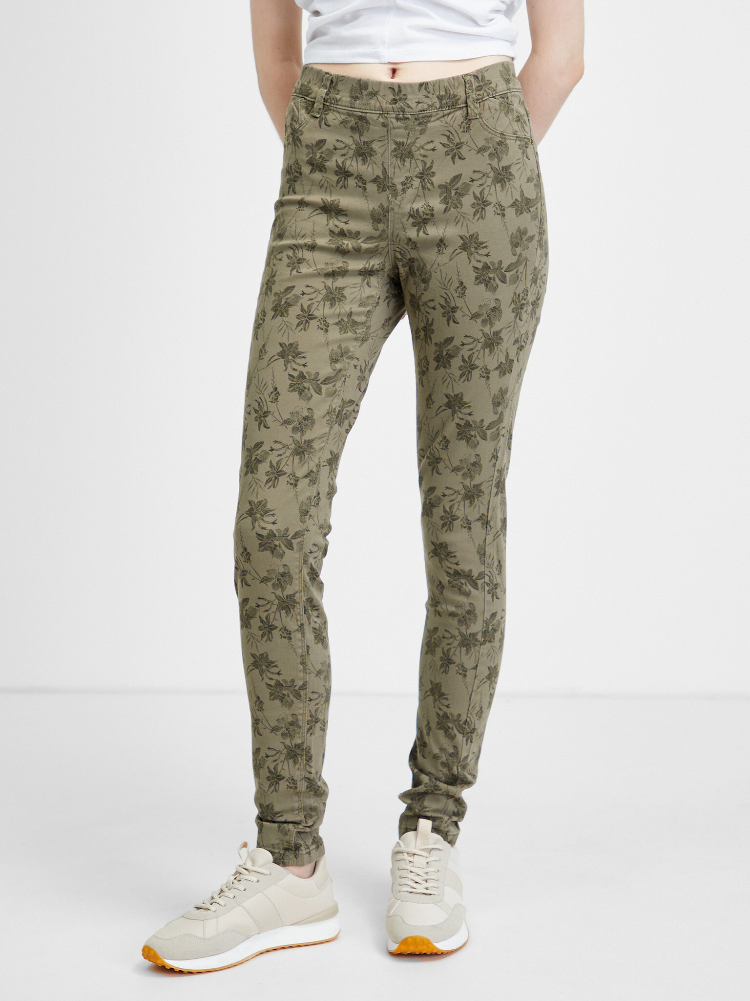 CAMAIEU Trousers Green - Pepit.gr