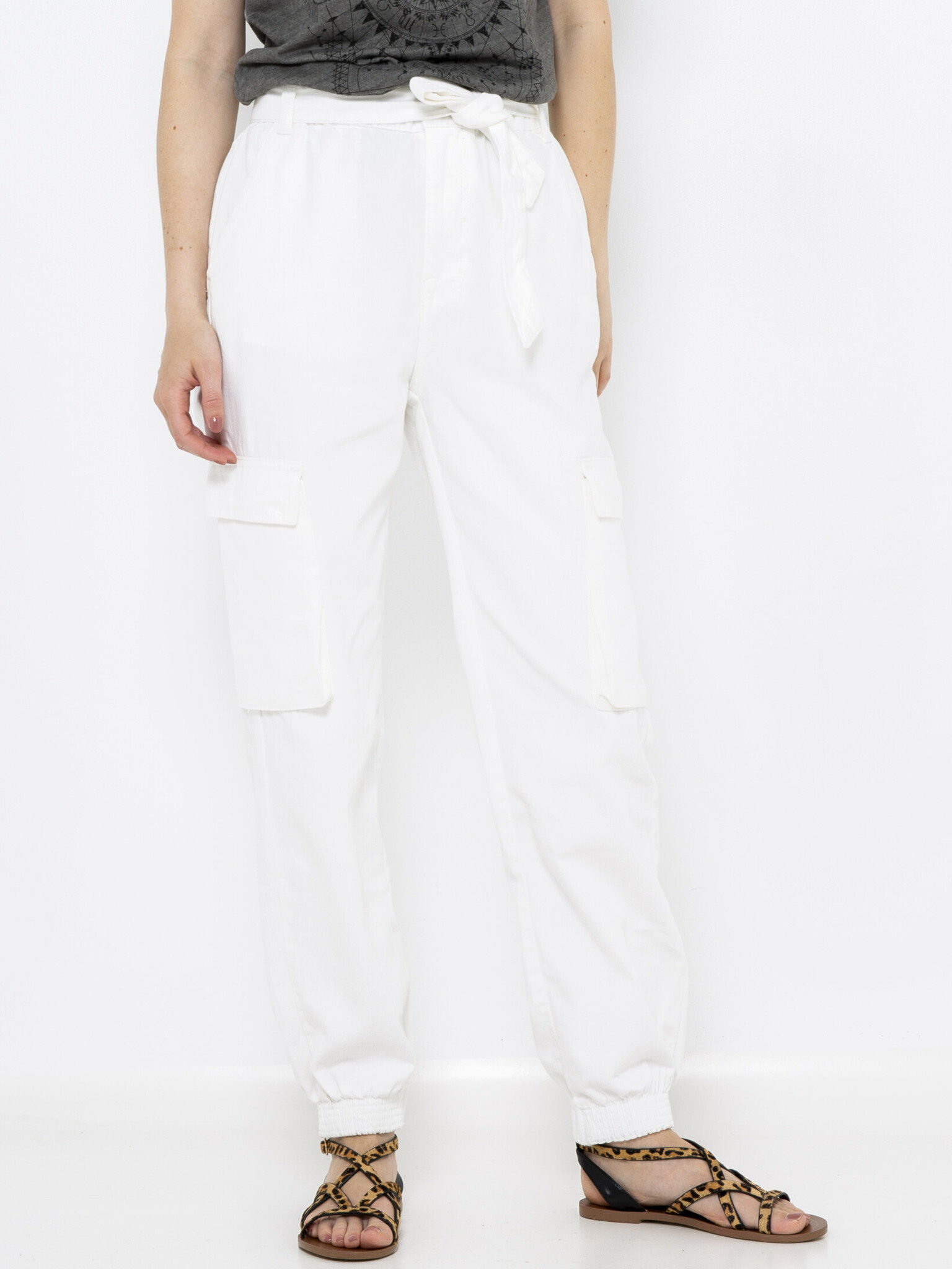 CAMAIEU Trousers White - Pepit.gr