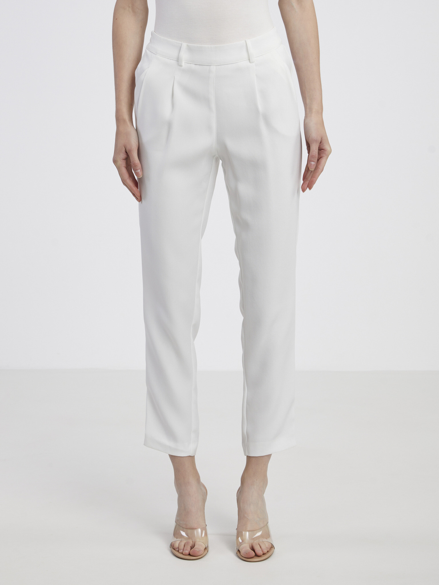 CAMAIEU Trousers White - Pepit.gr