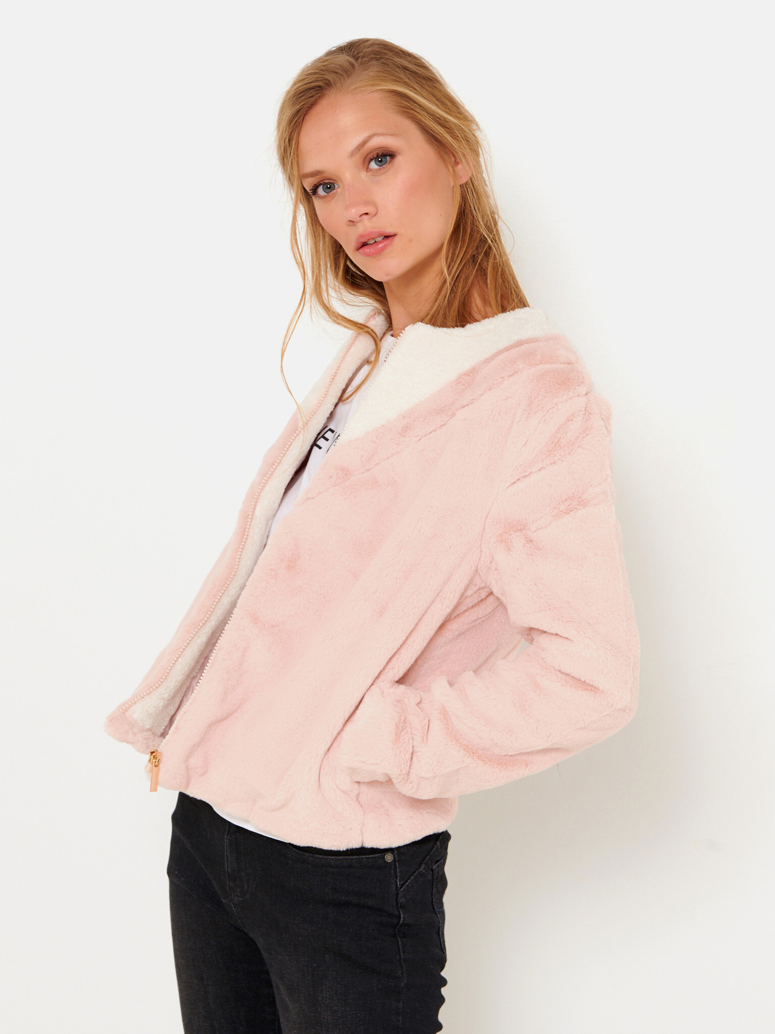 CAMAIEU Winter jacket Pink - Pepit.gr