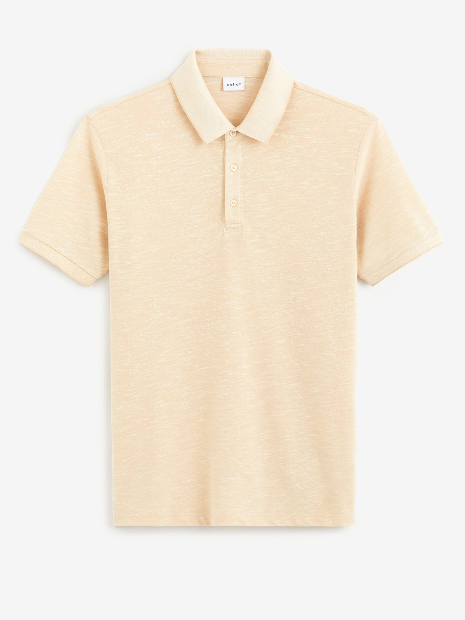 Celio Atejet Polo Shirt Beige - Pepit.gr