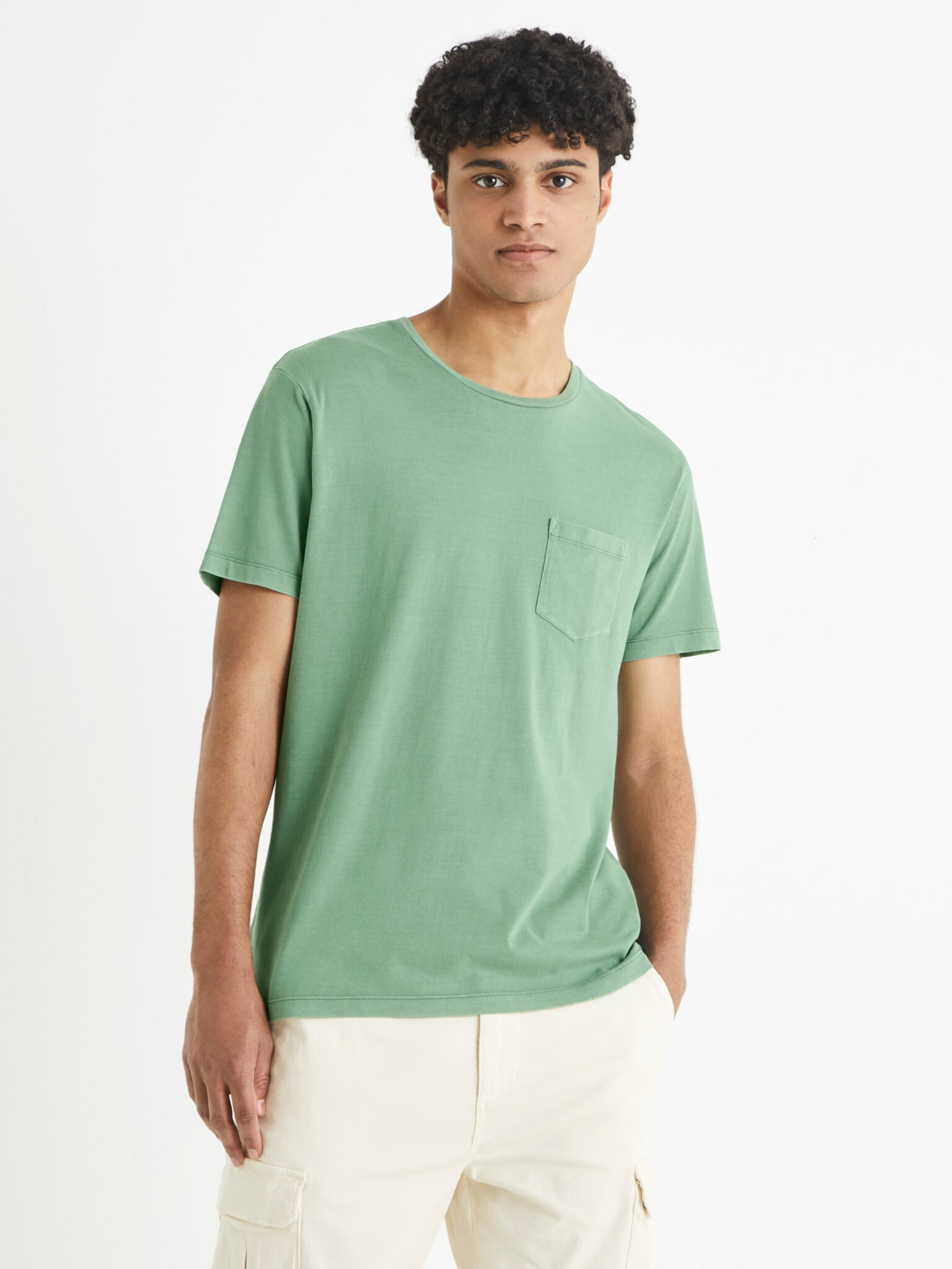 Celio Bewashv T-shirt Green - Pepit.gr