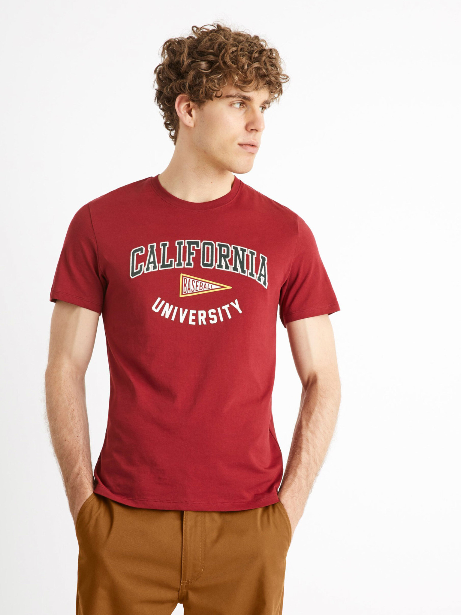 Celio California T-shirt Red - Pepit.gr