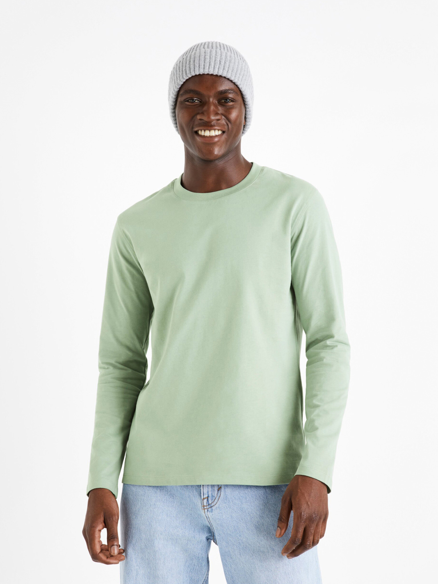 Celio Cesolaceml T-shirt Green - Pepit.gr