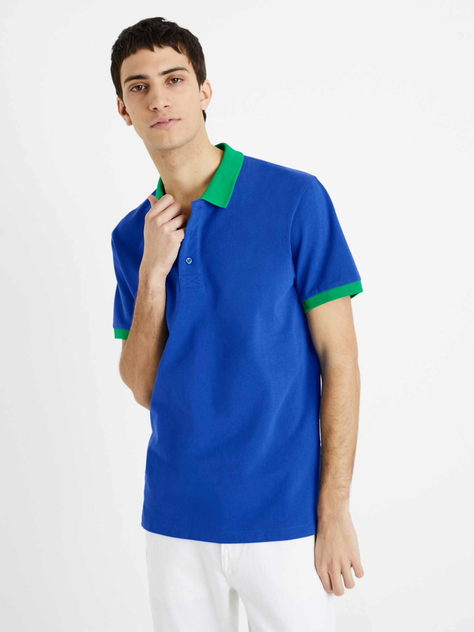 Celio Decabestan Polo Shirt Blue - Pepit.gr