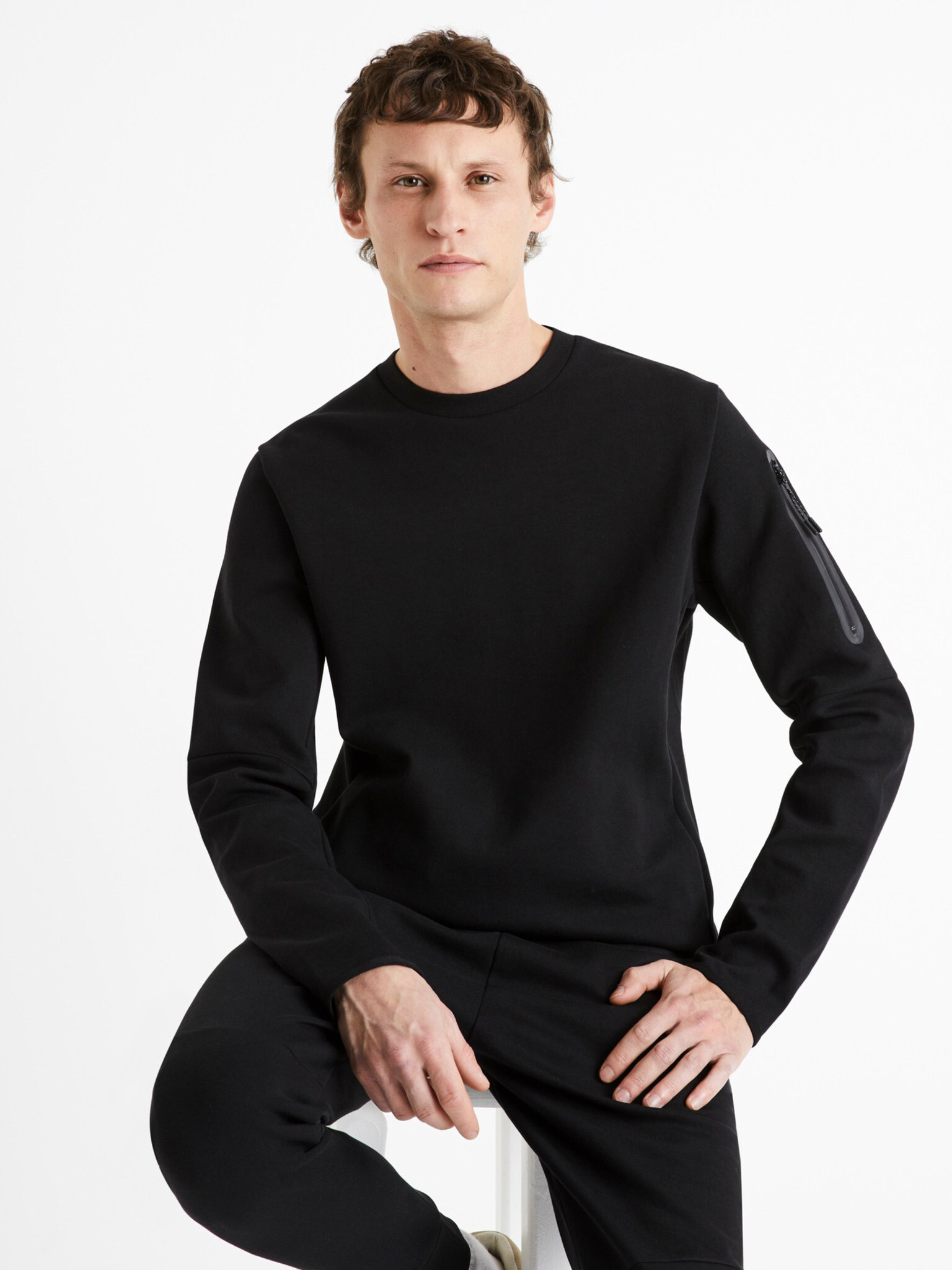 Celio Decrewyoke Sweatshirt Black - Pepit.gr