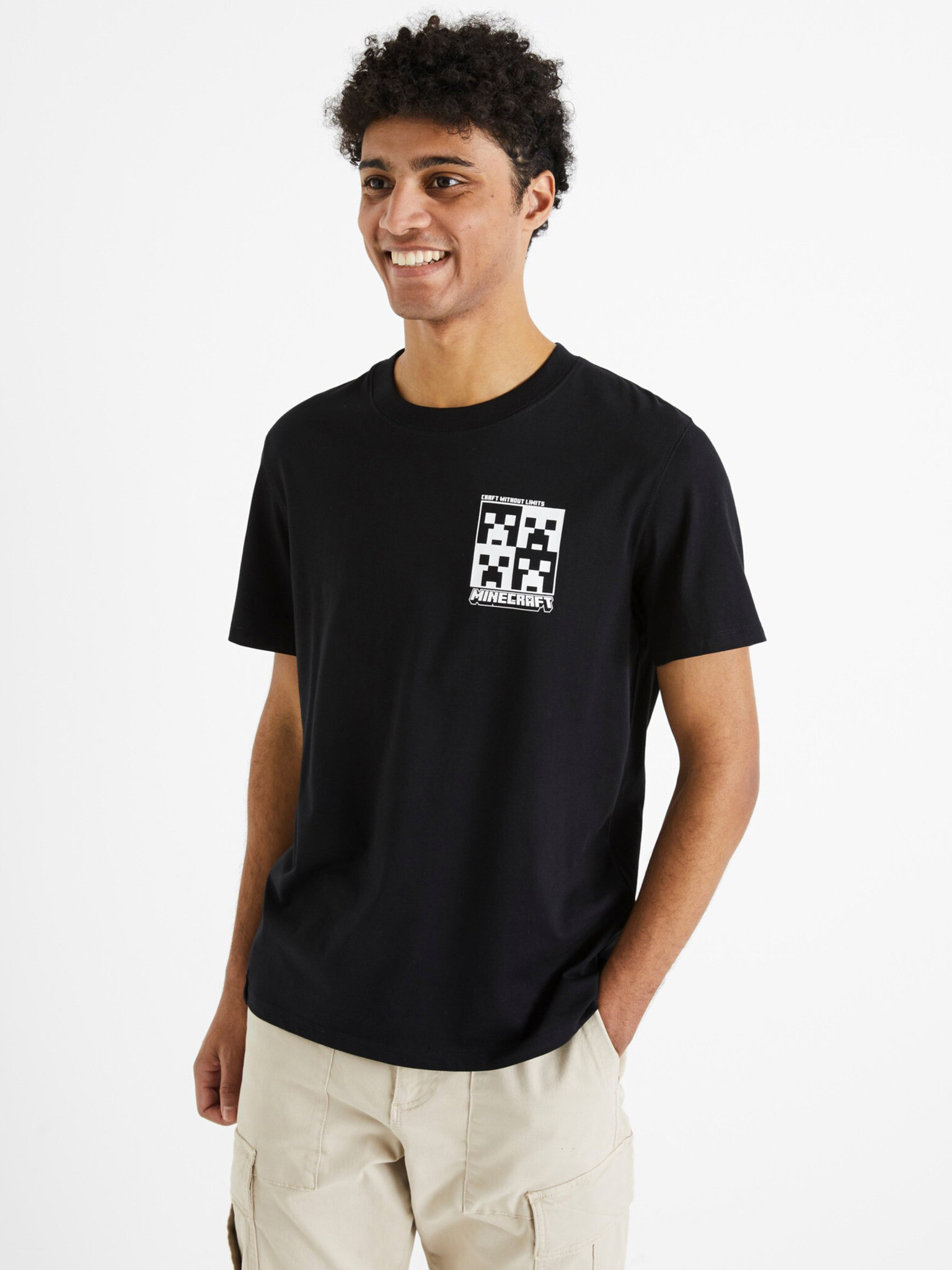 Celio Minecraft T-shirt Black - Pepit.gr