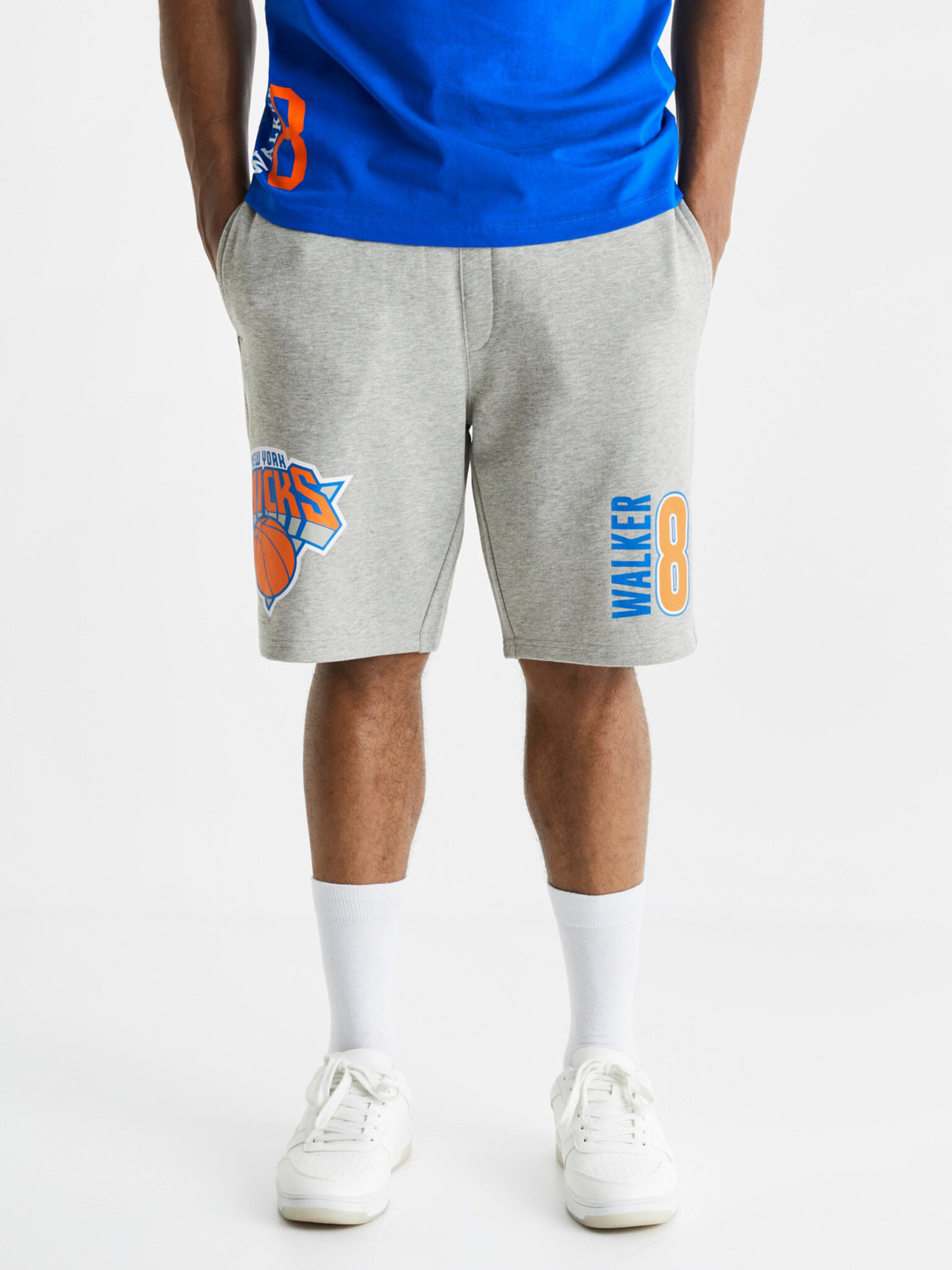 Celio NBA N.Y. Knicks Short pants Grey - Pepit.gr