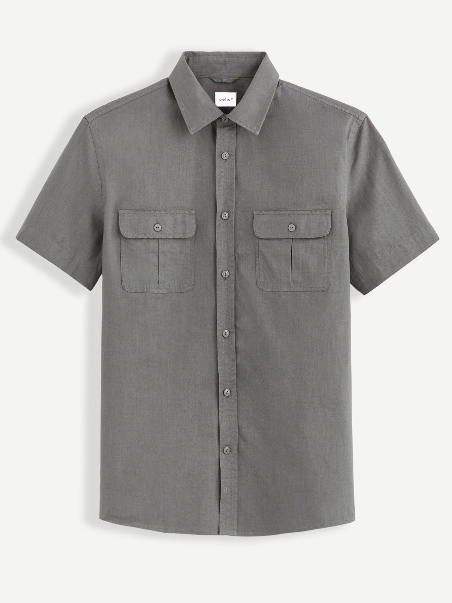 Celio Vamili Shirt Grey - Pepit.gr