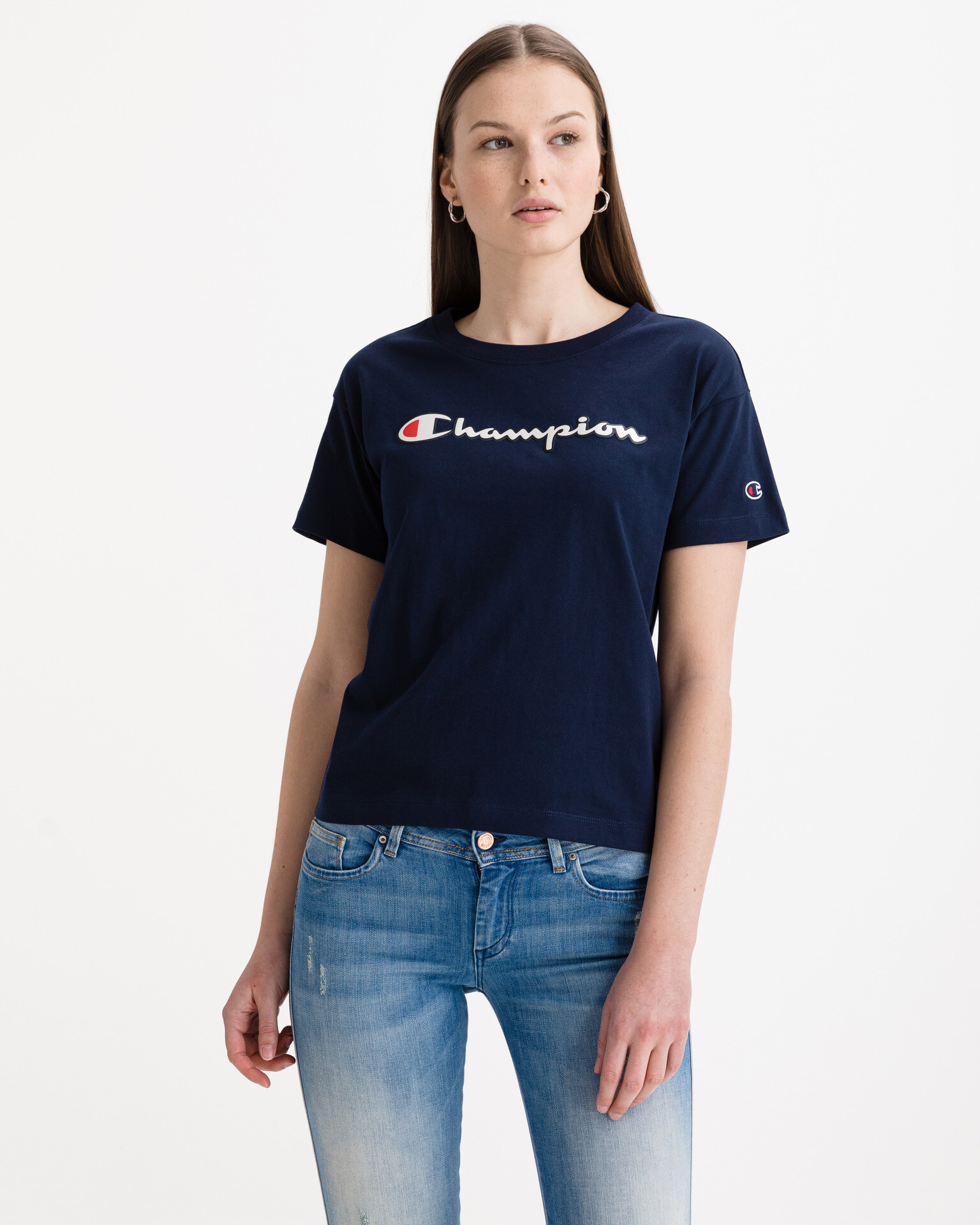 Champion T-shirt Blue - Pepit.gr