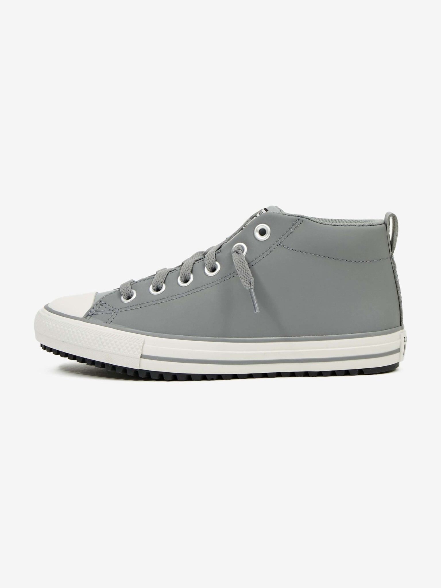 Converse Chuck Taylor All Star Street Boot Fleece Lined kids Sneakers Grey - Pepit.gr