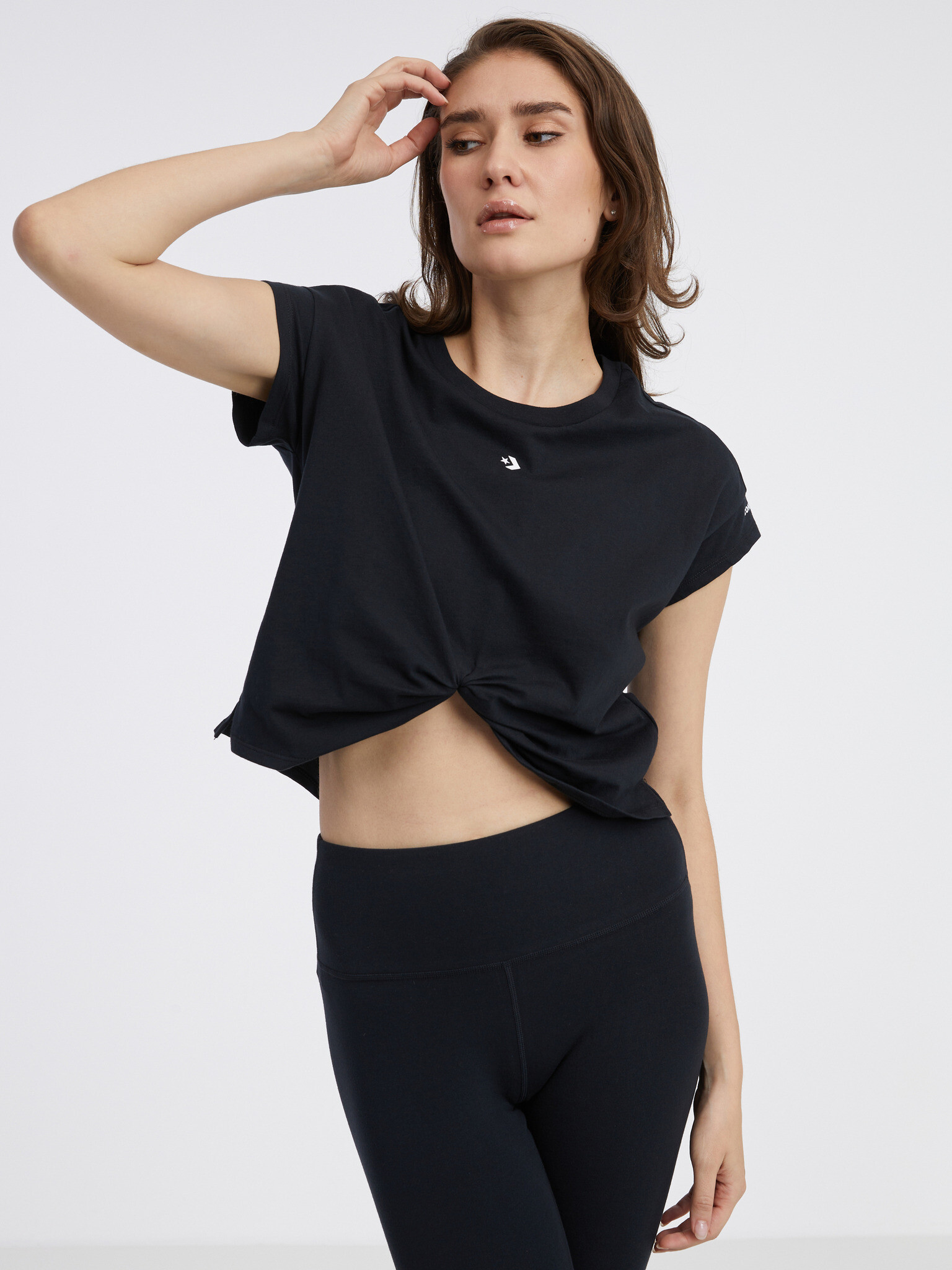 Converse Crop top Black - Pepit.gr