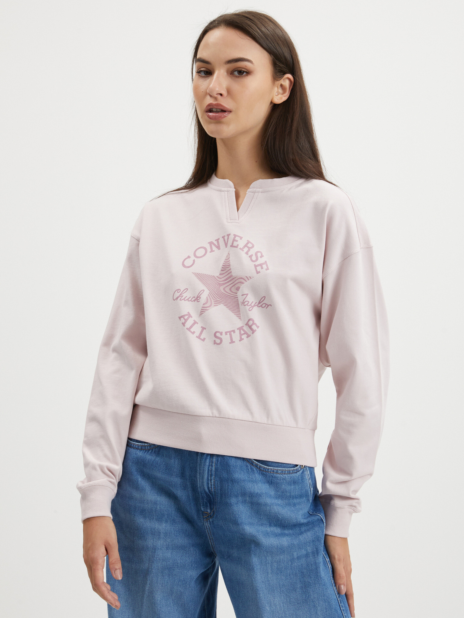 Converse Sweatshirt Pink - Pepit.gr