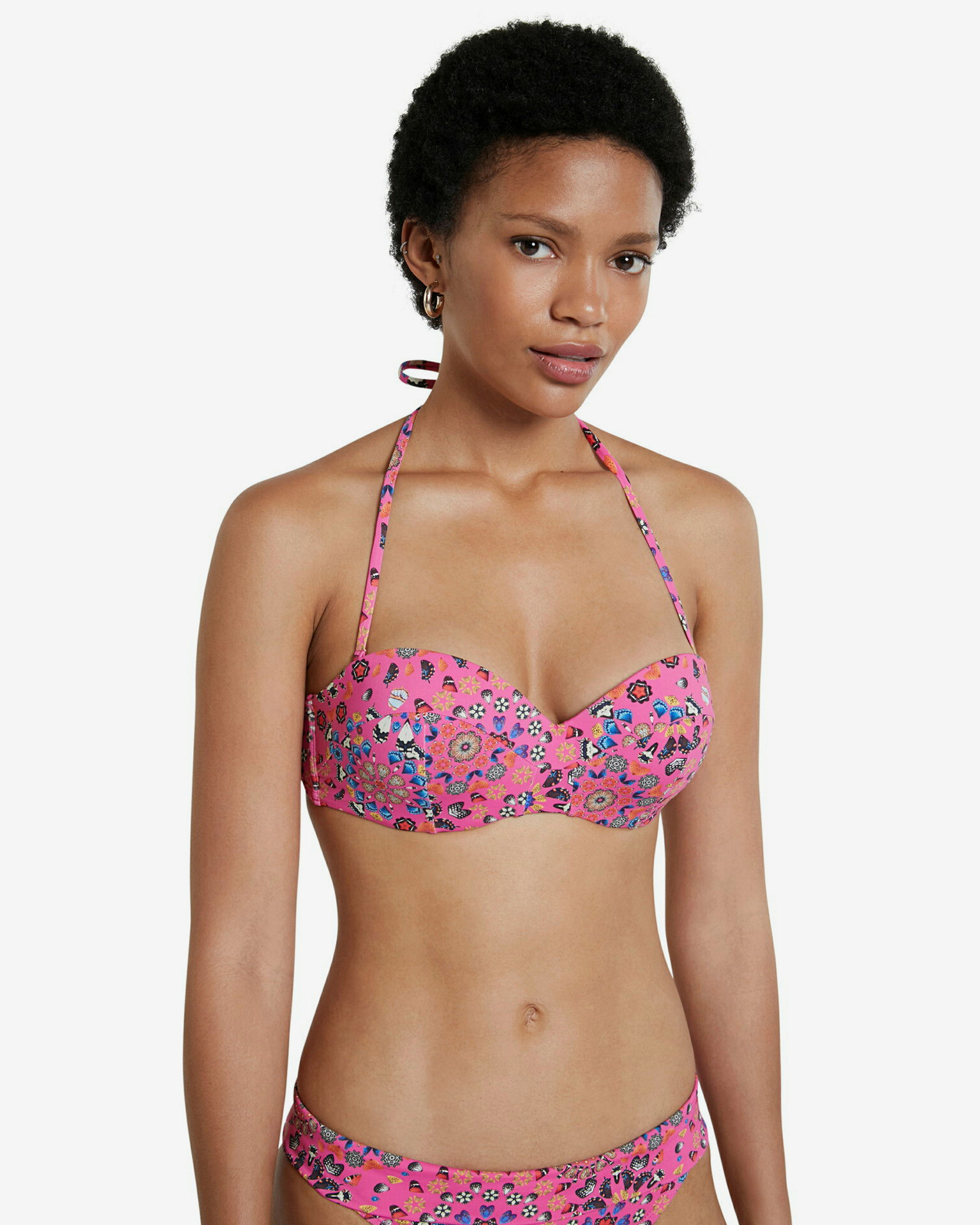 Desigual Bahamas Bikini top Pink - Pepit.gr