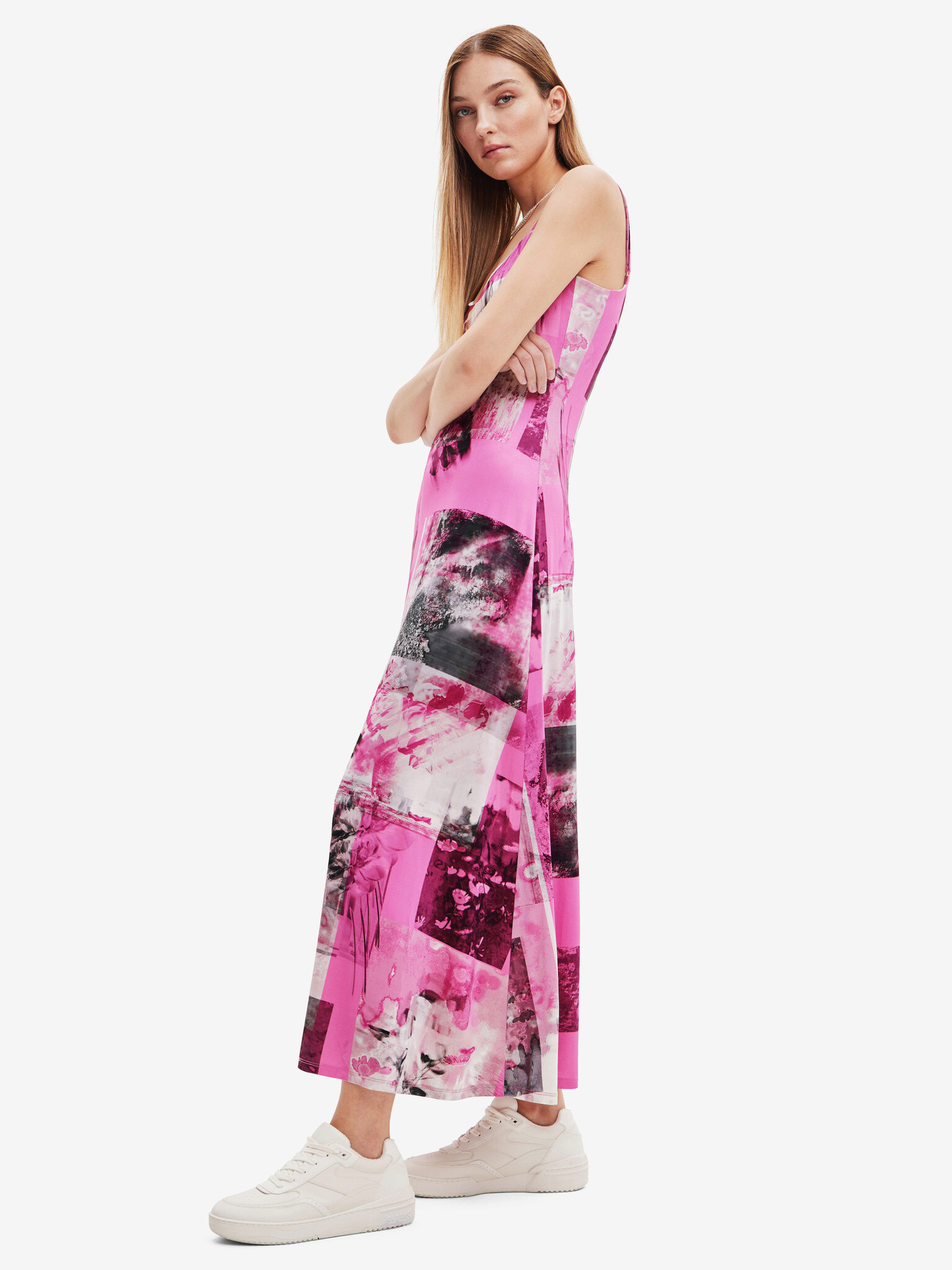 Desigual Cretona Dresses Pink - Pepit.gr