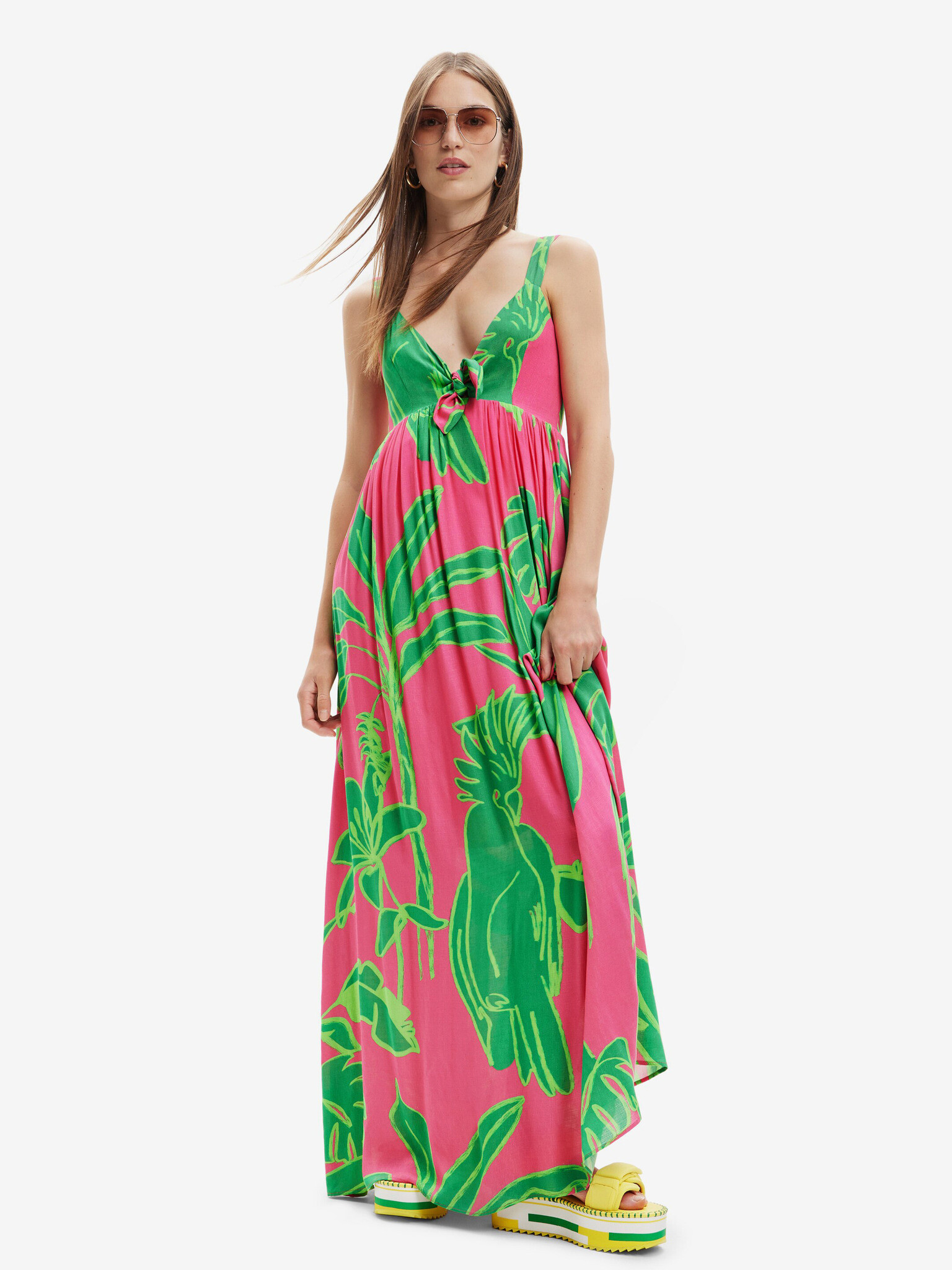 Desigual Damila Dresses Green - Pepit.gr