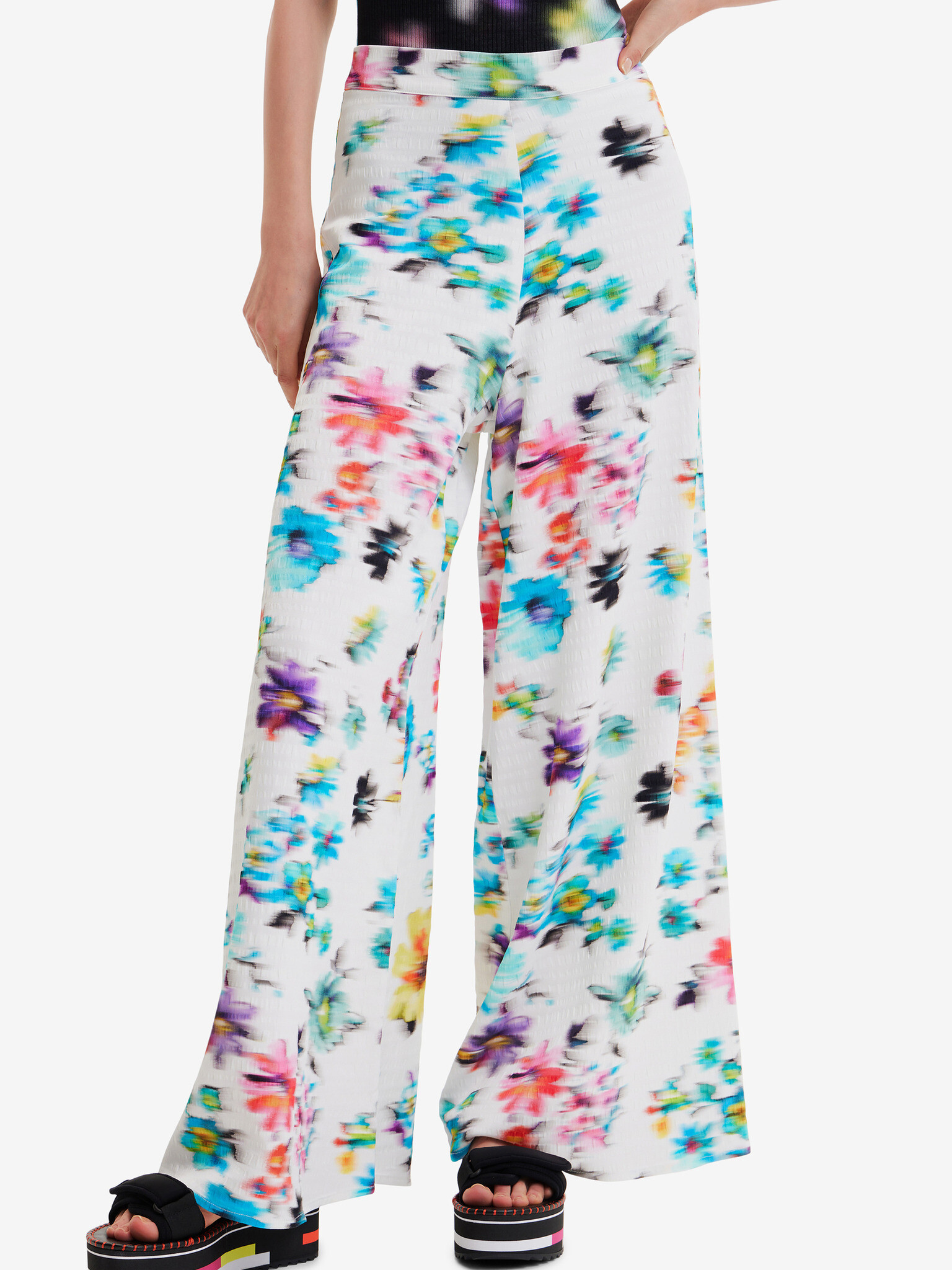 Desigual Daniela Trousers White - Pepit.gr